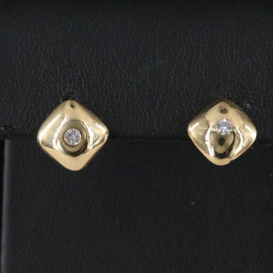 18K 0.13 CTW Diamond Stud Earrings