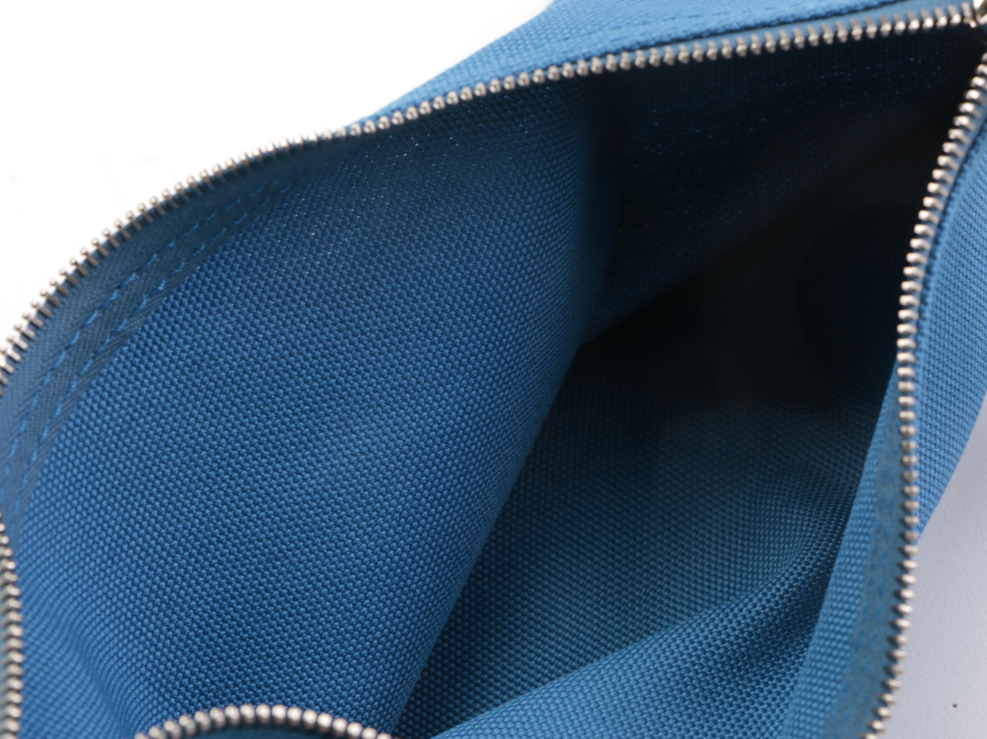 Prada Logo Tote 1BG220 in Canapa Canvas with Leather Trim and Pouch