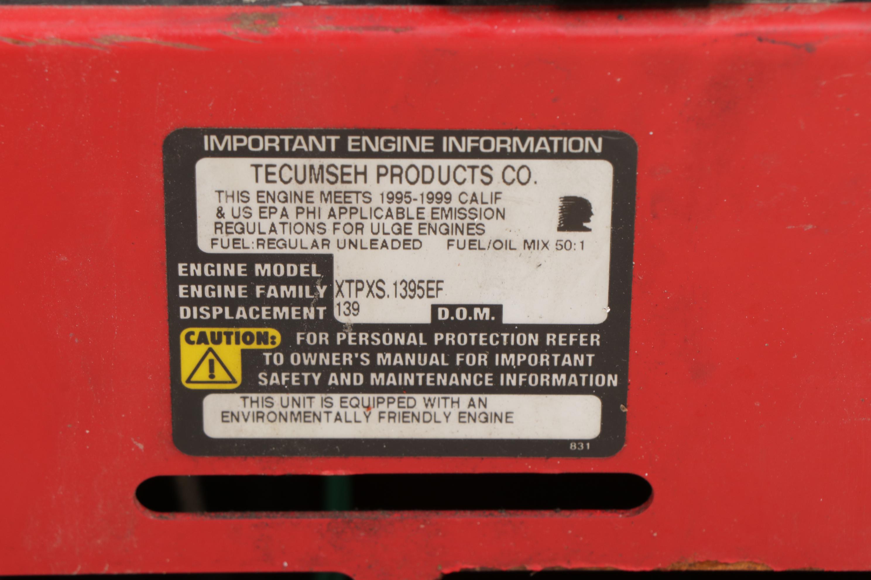 Snapper Model SX5200E 5HP 22" Snow Blower