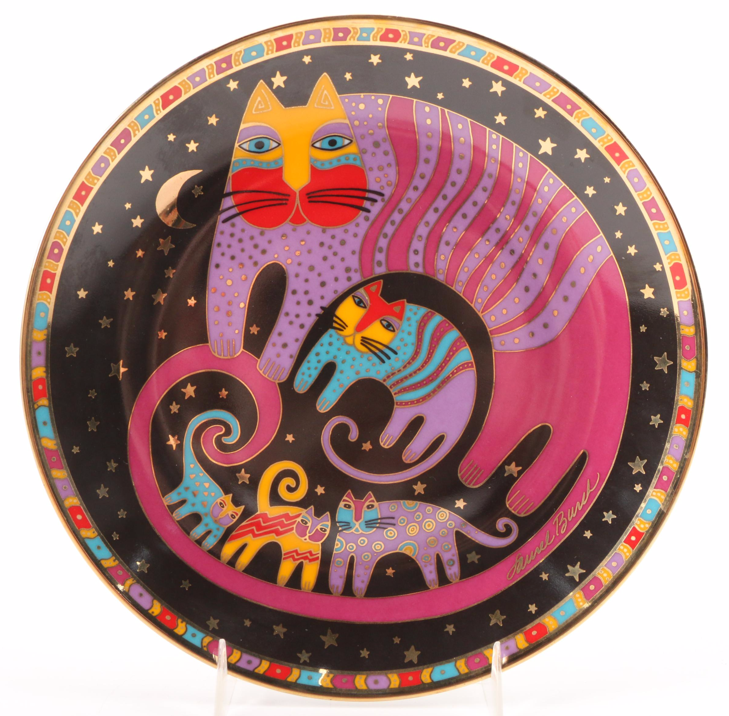 Laurel Burch for Franklin Mint Limited Edition Porcelain Plates, 1995