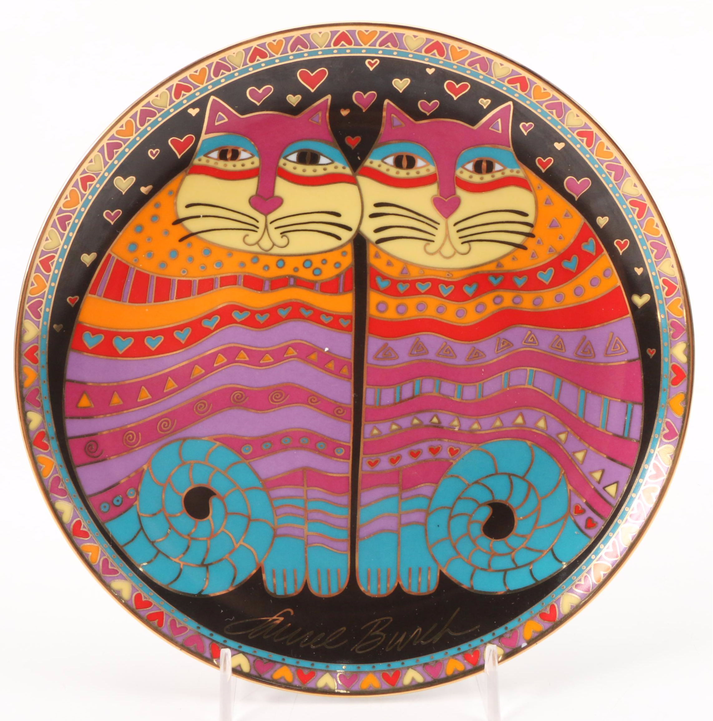 Laurel Burch for Franklin Mint Limited Edition Porcelain Plates, 1995