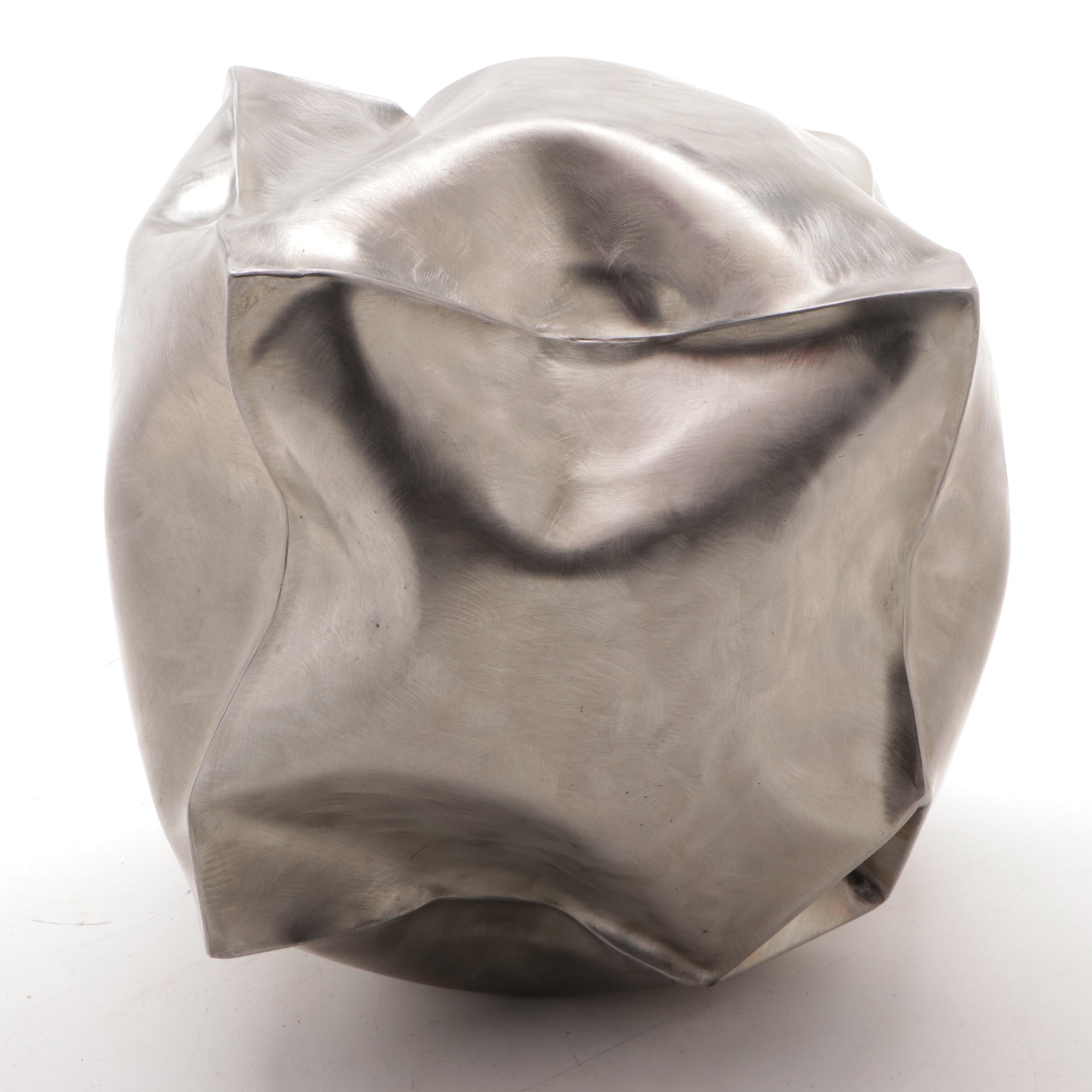 Richard Baronio Abstract Steel Cube Sculpture, 1973