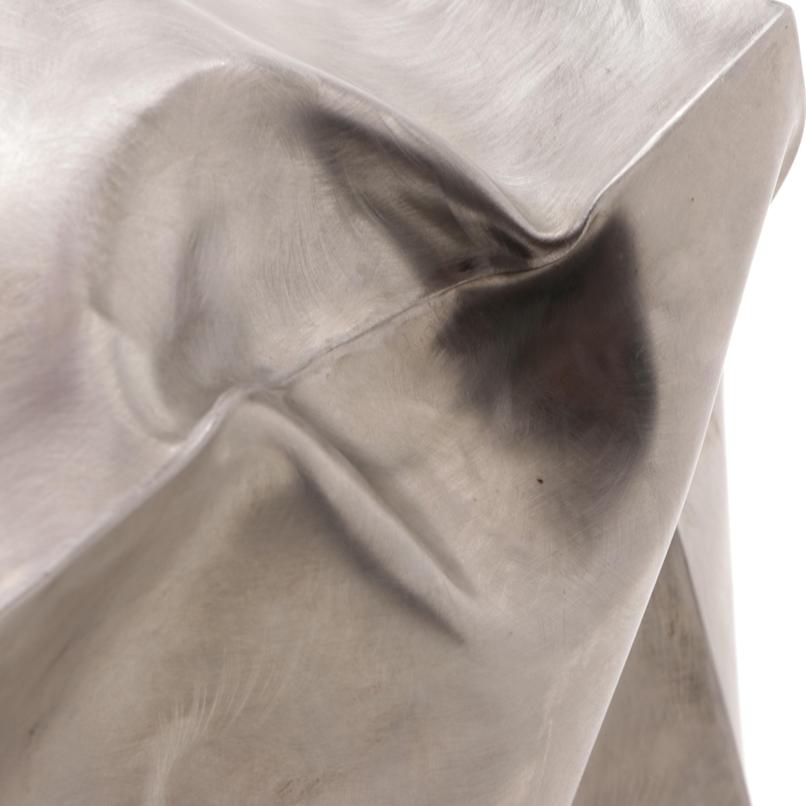 Richard Baronio Abstract Steel Cube Sculpture, 1973