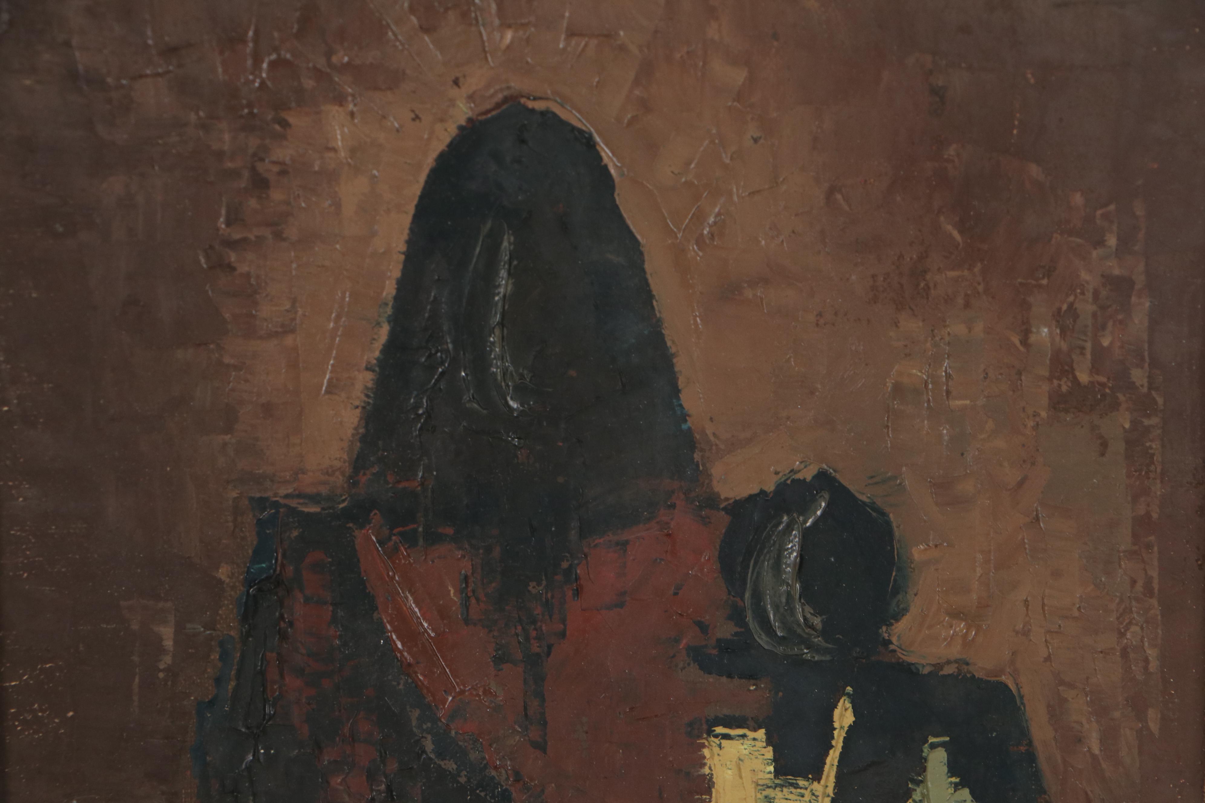 Hector Lara Orozco Oil Painting "Maternidad," 1966