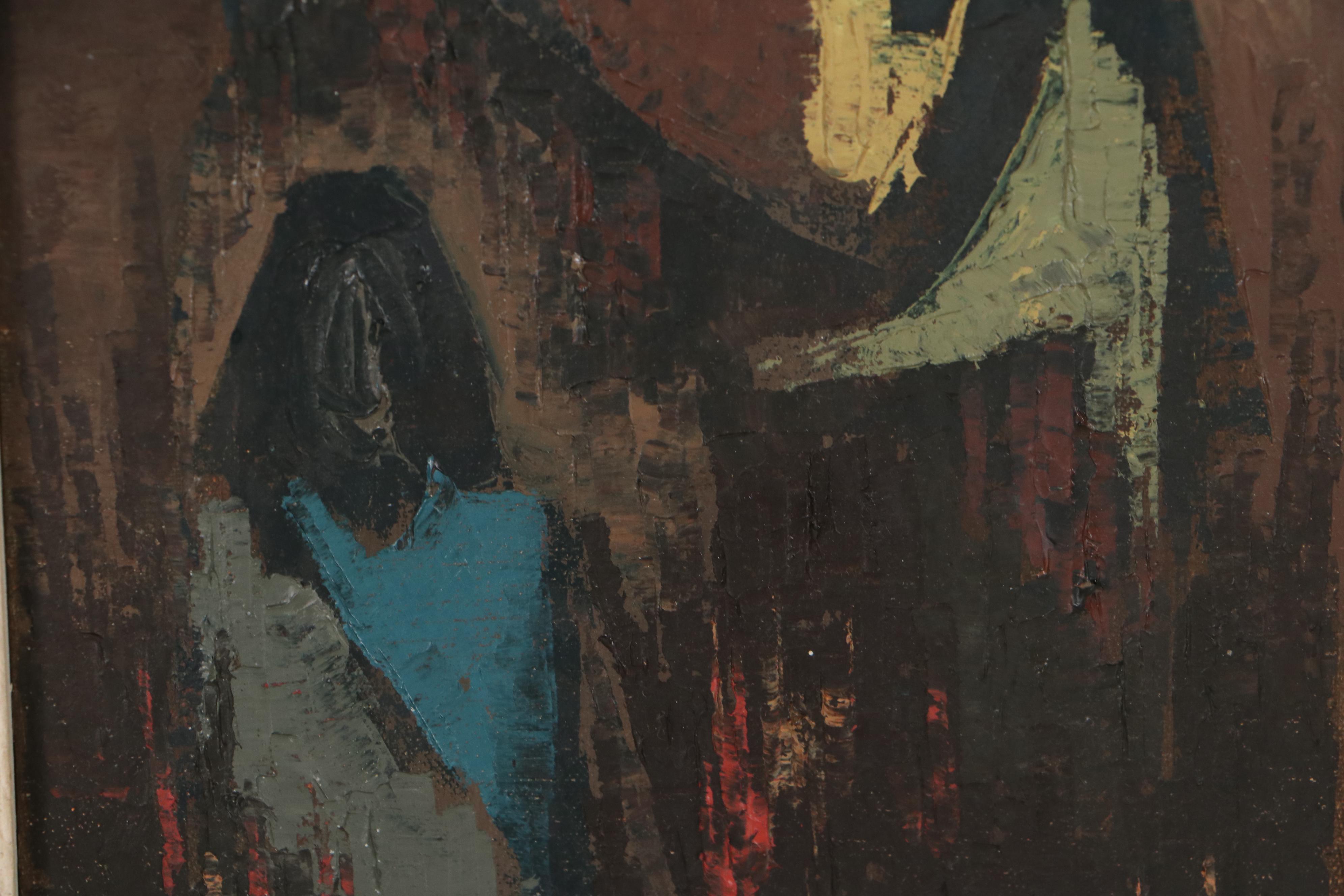 Hector Lara Orozco Oil Painting "Maternidad," 1966