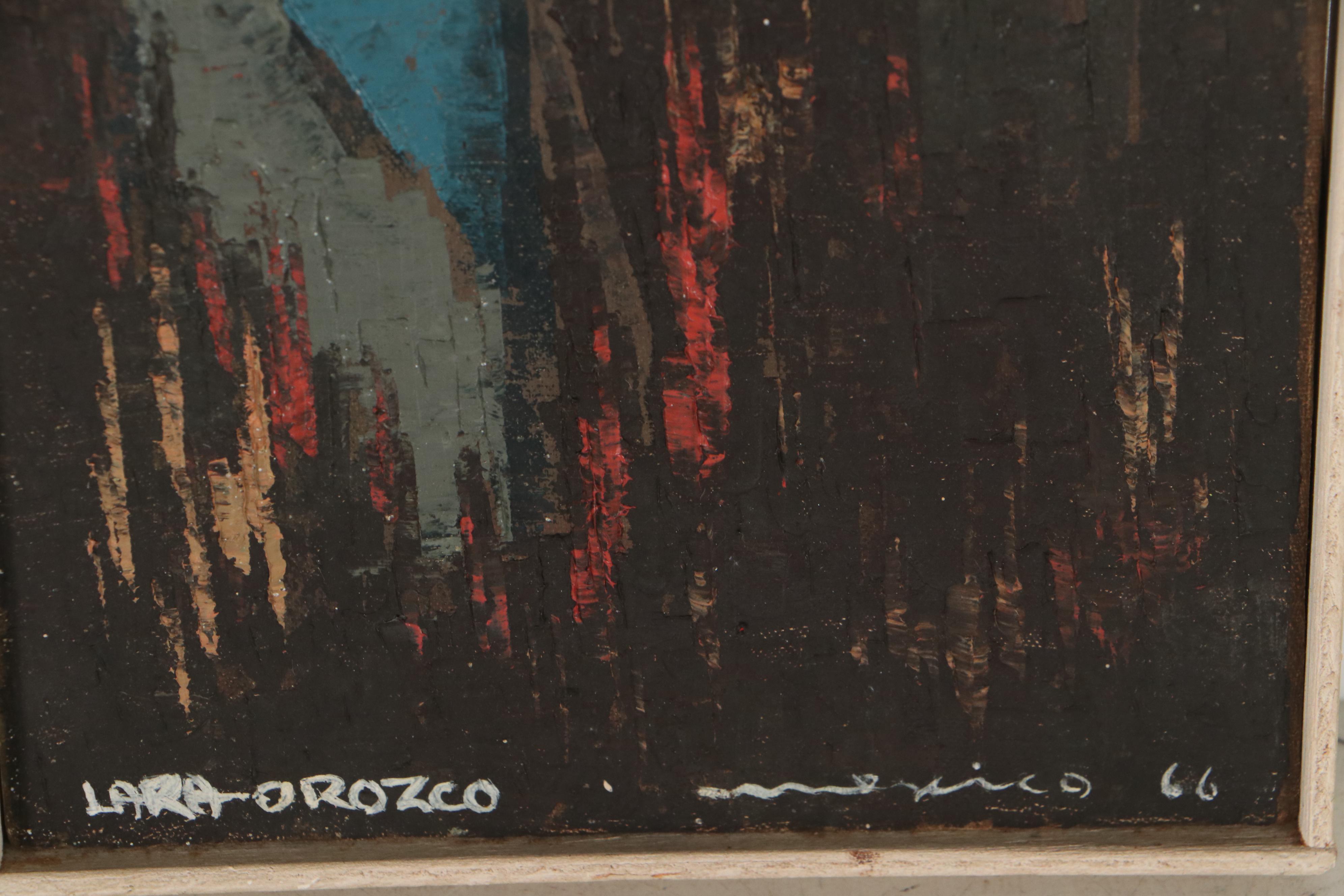 Hector Lara Orozco Oil Painting "Maternidad," 1966