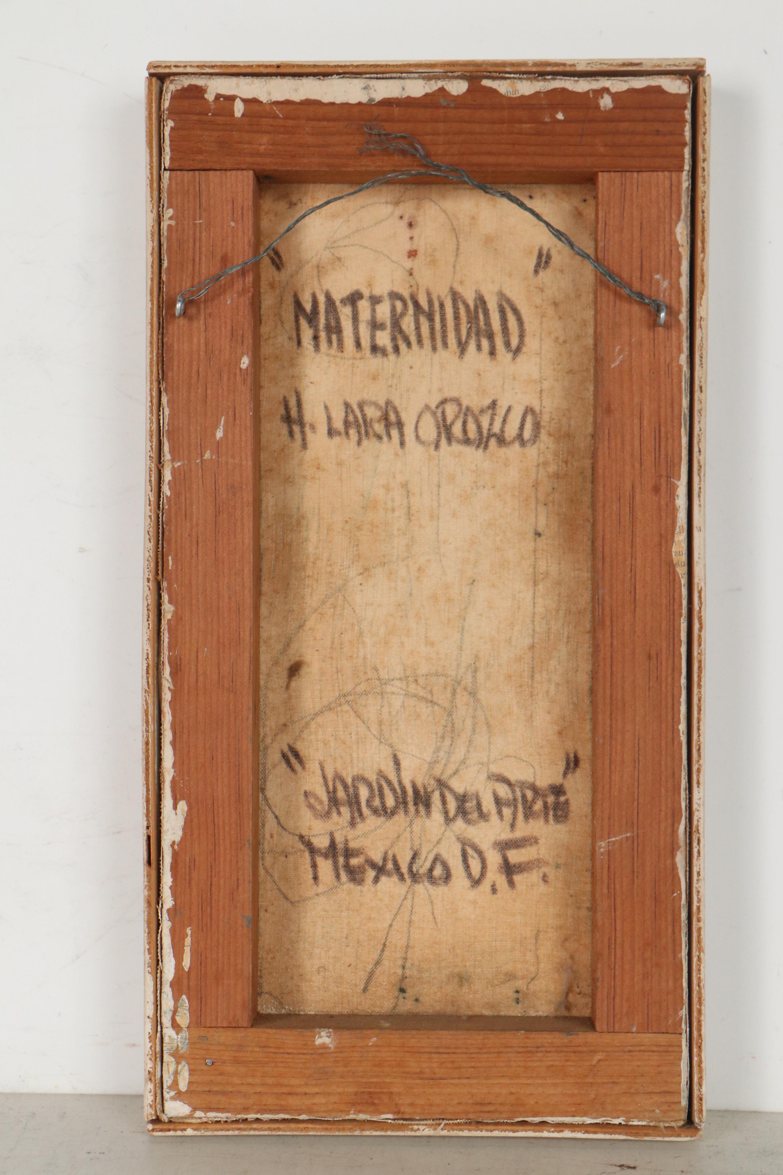 Hector Lara Orozco Oil Painting "Maternidad," 1966