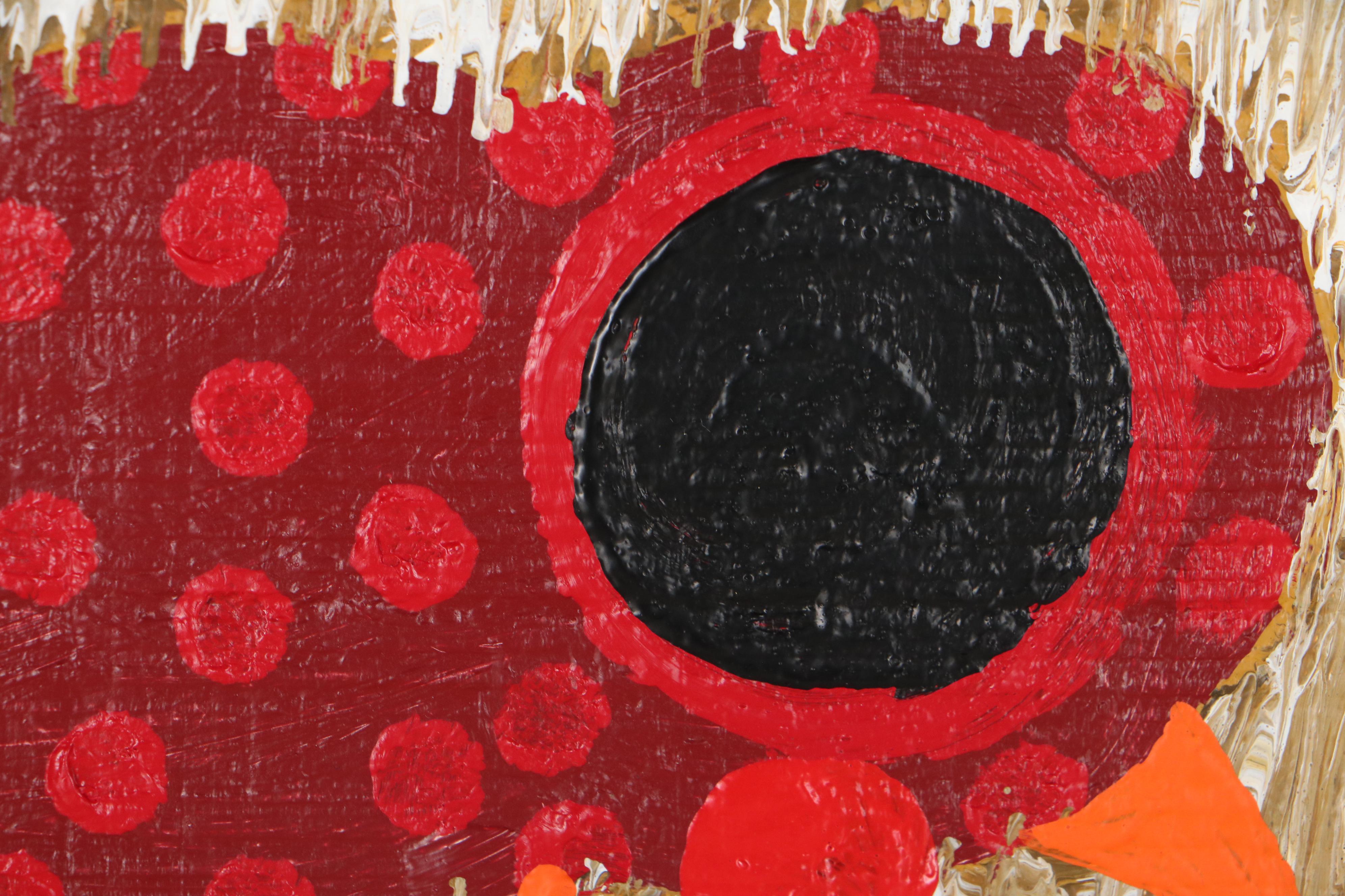 John "Cornbread" Anderson Folk Art Acrylic Painting "Chick"