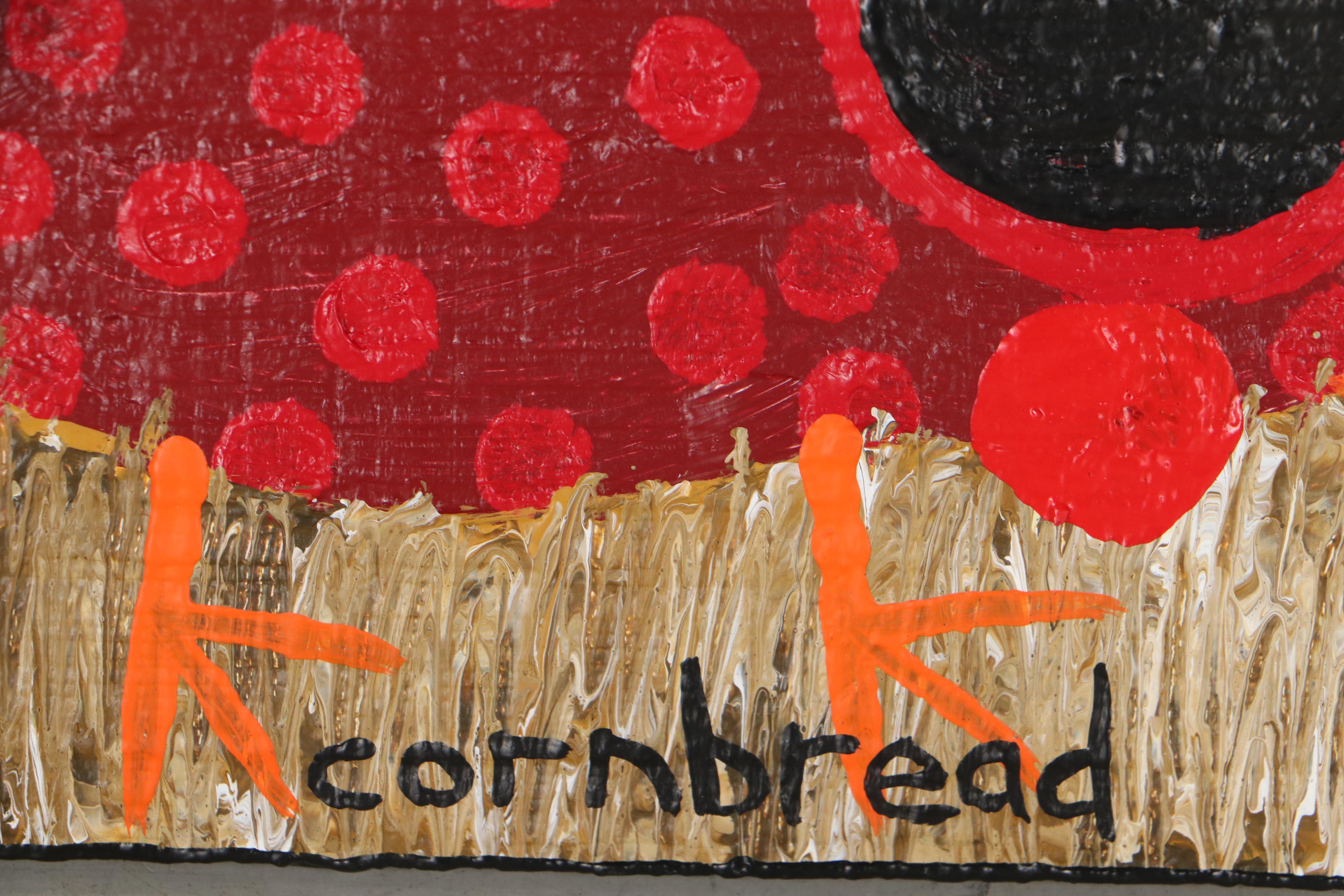 John "Cornbread" Anderson Folk Art Acrylic Painting "Chick"