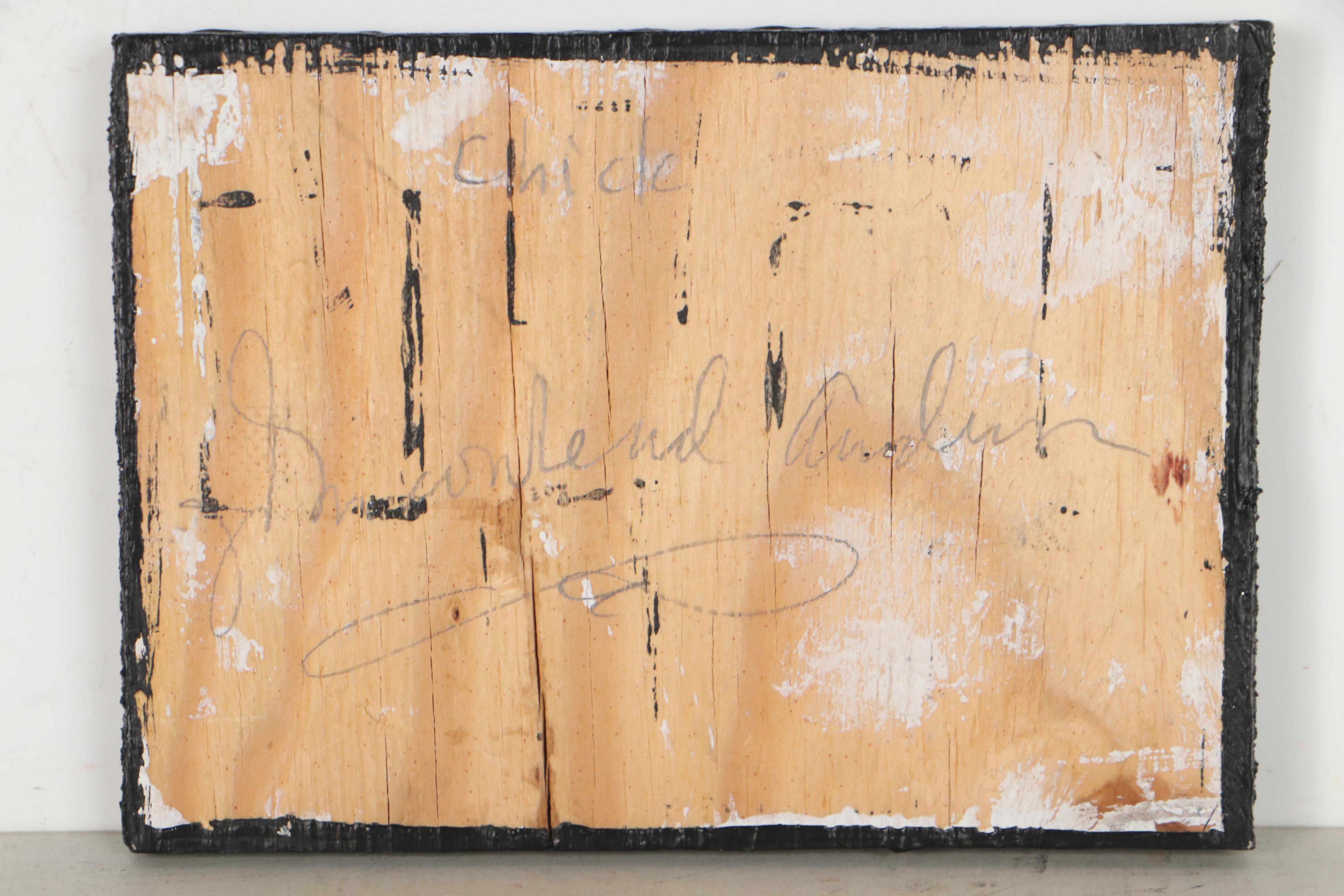 John "Cornbread" Anderson Folk Art Acrylic Painting "Chick"