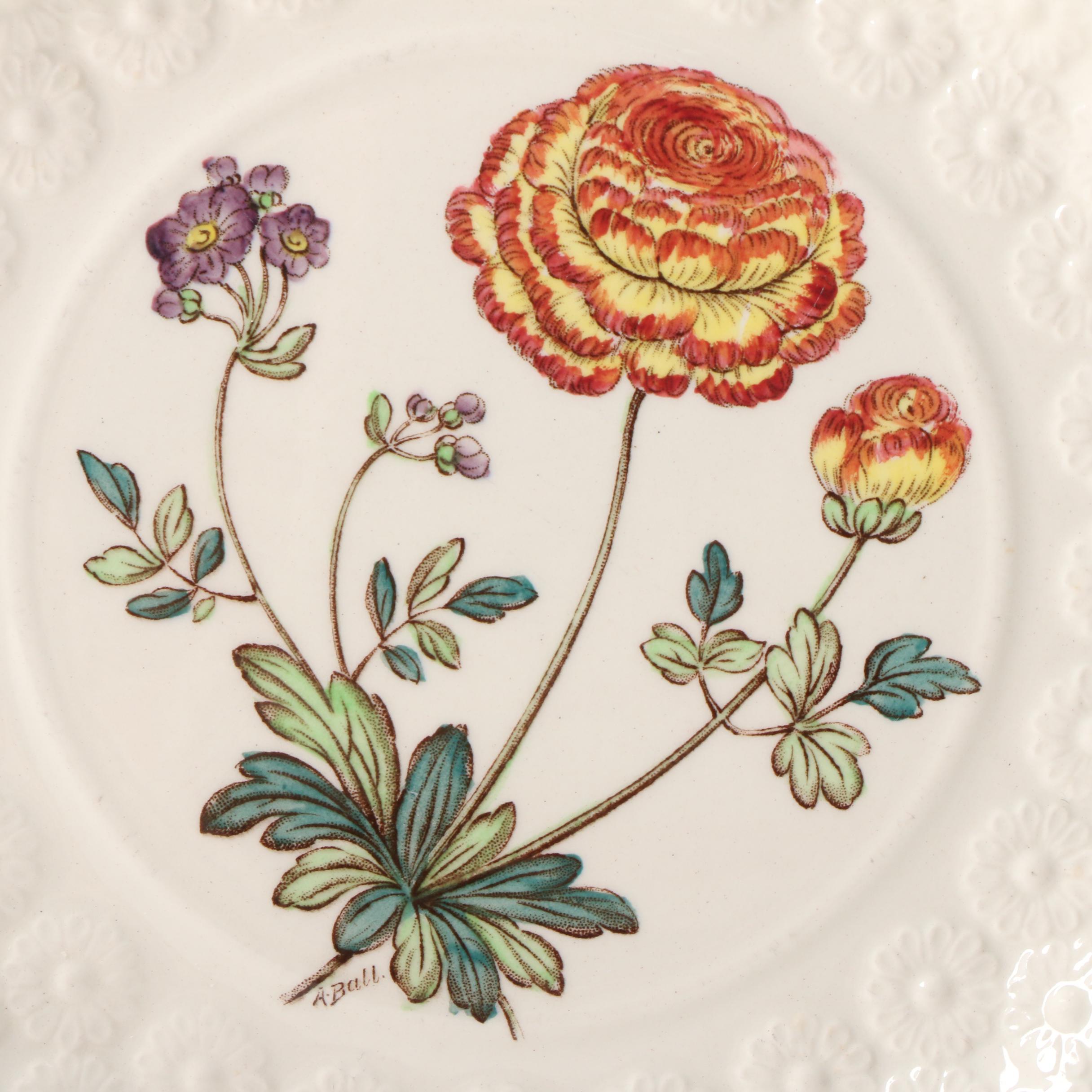 Copeland Spode "Fernleigh" Earthenware Luncheon Plates, 1965