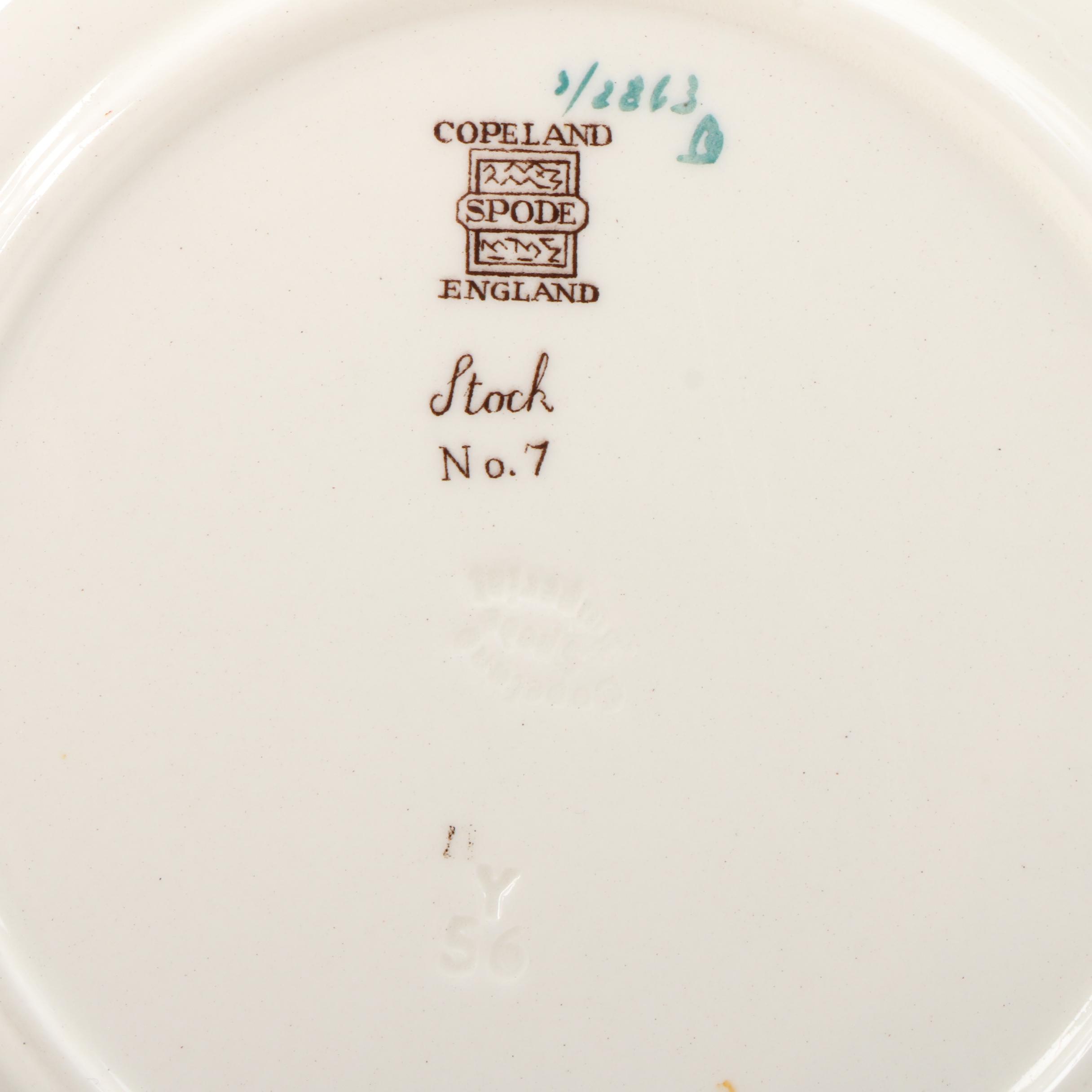 Copeland Spode "Fernleigh" Earthenware Luncheon Plates, 1965