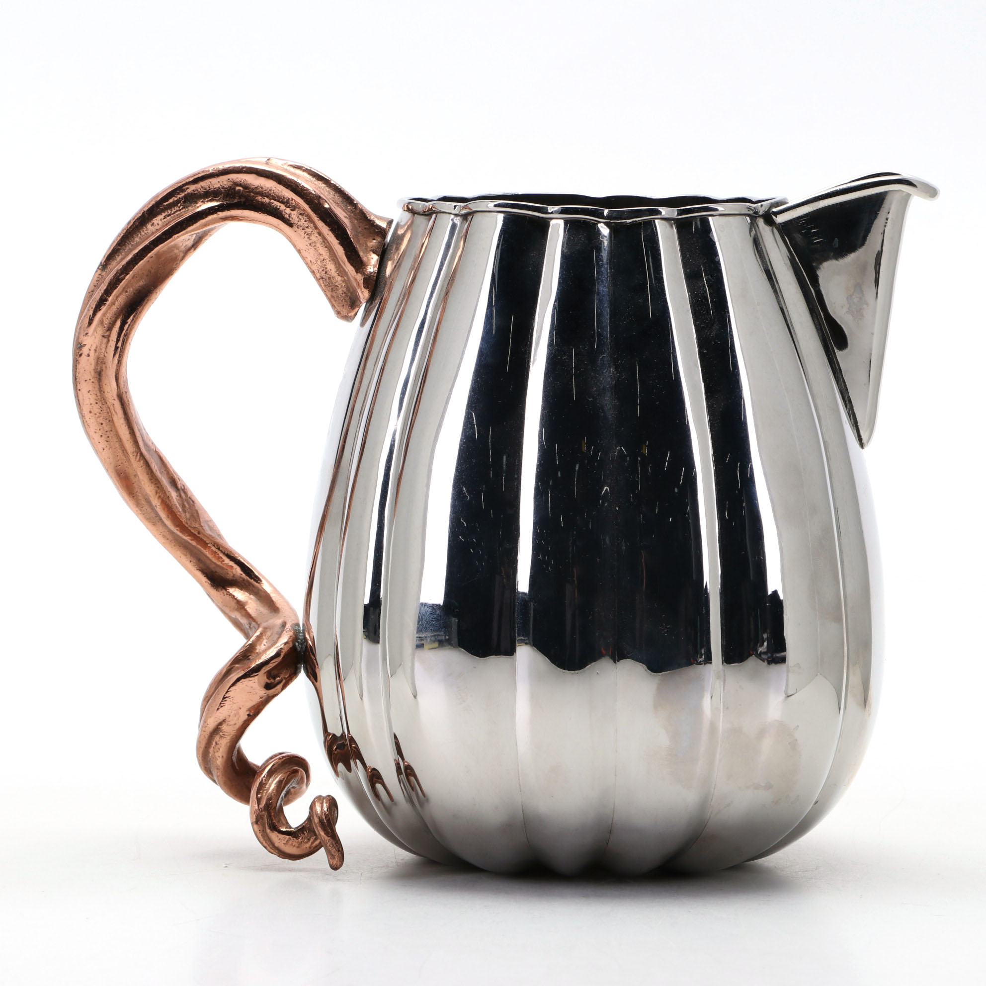 Michael Aram "Gourd & Vine" Copper Plated and Stainless Steel Water Pitcher