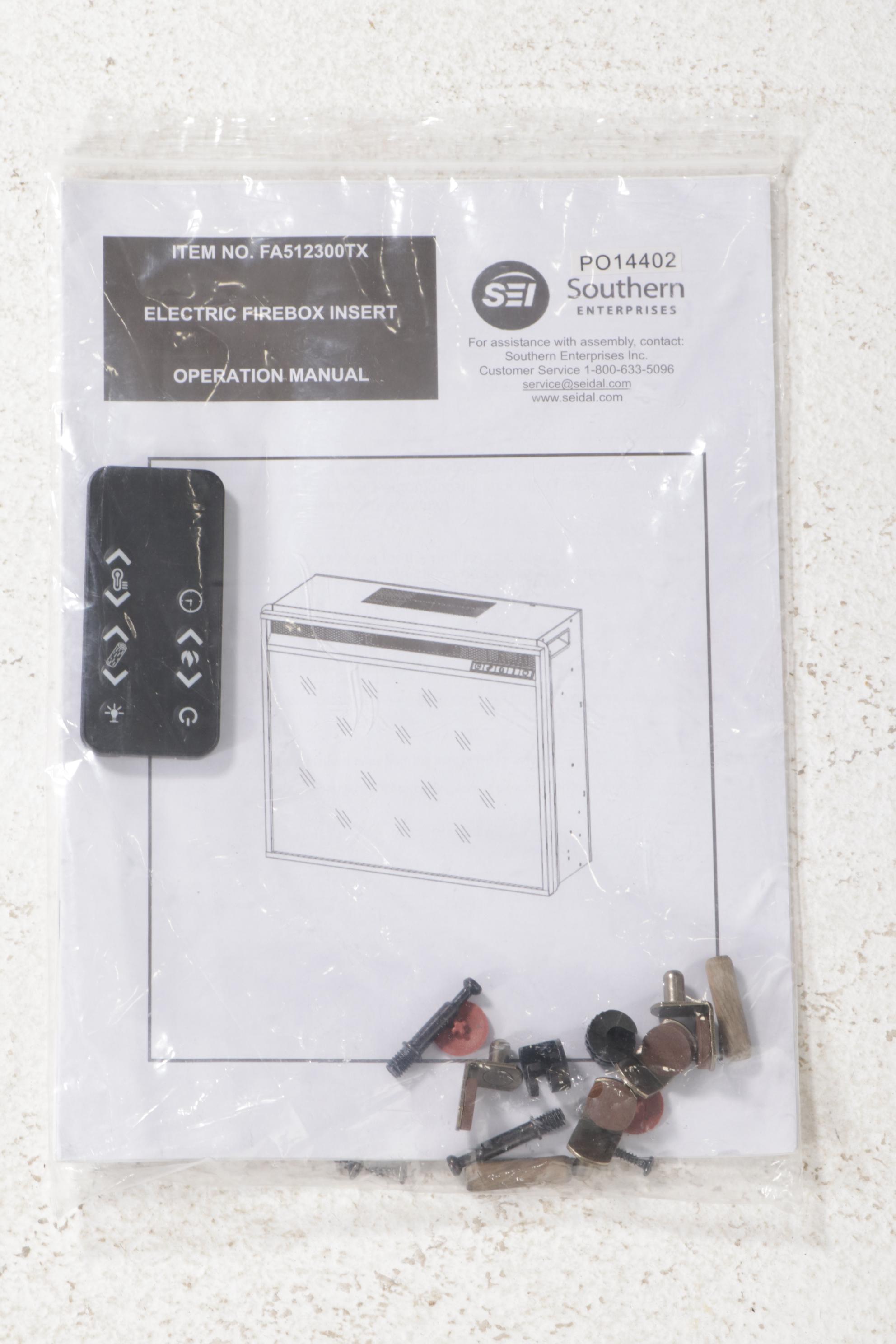 Southern Enterprises Electric Firebox Insert with Cabinet