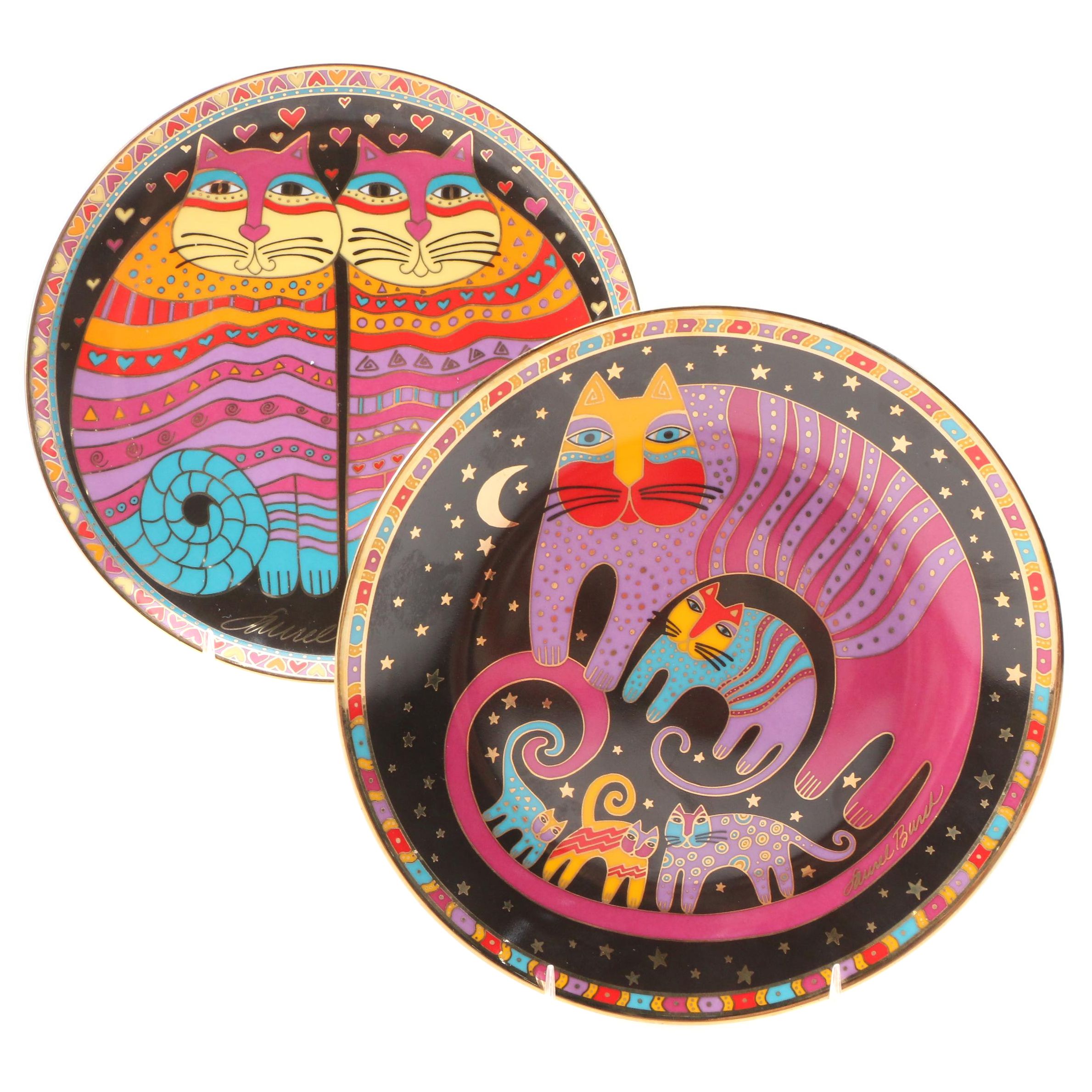 Laurel Burch for Franklin Mint Limited Edition Porcelain Plates, 1995