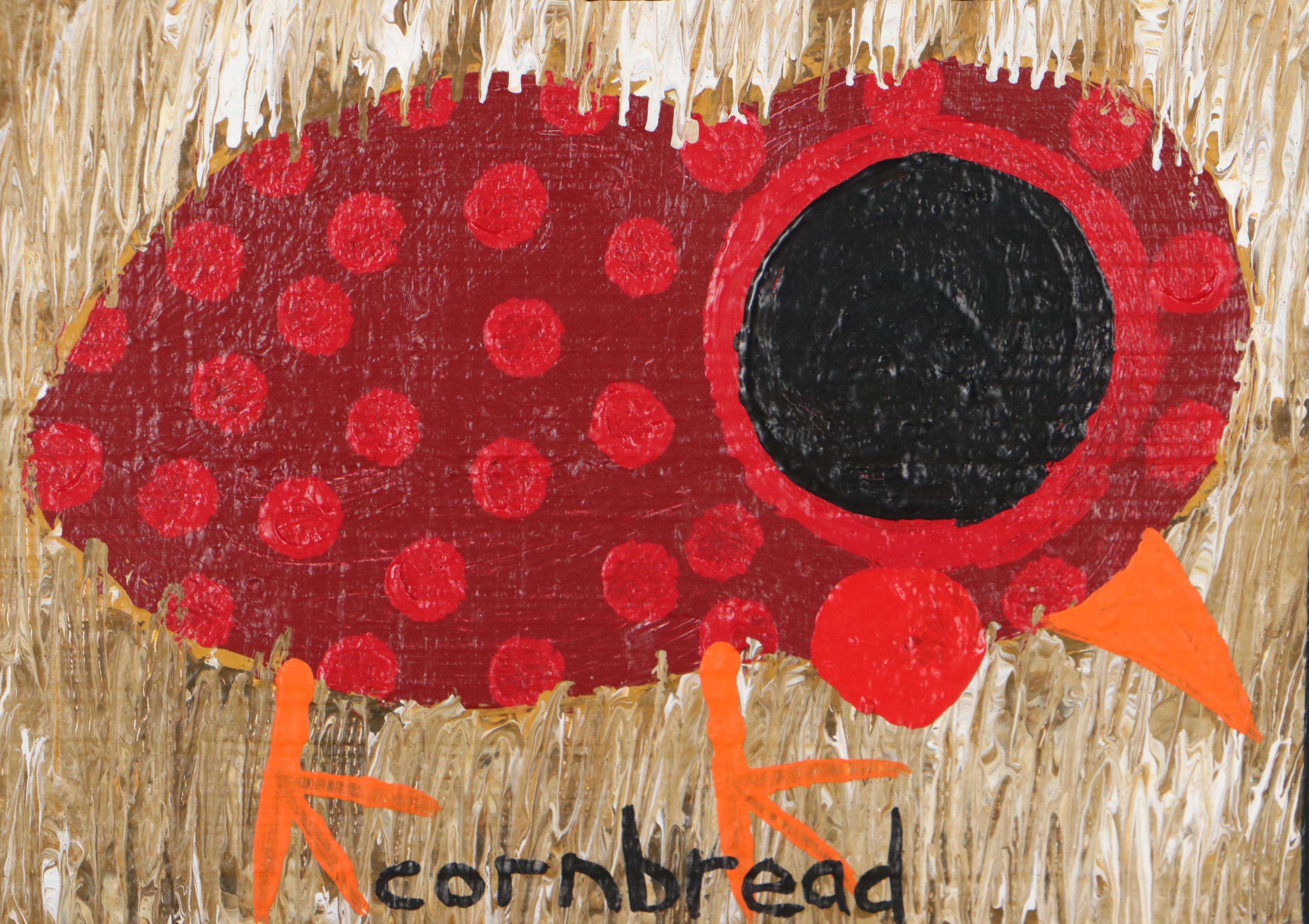 John "Cornbread" Anderson Folk Art Acrylic Painting "Chick"