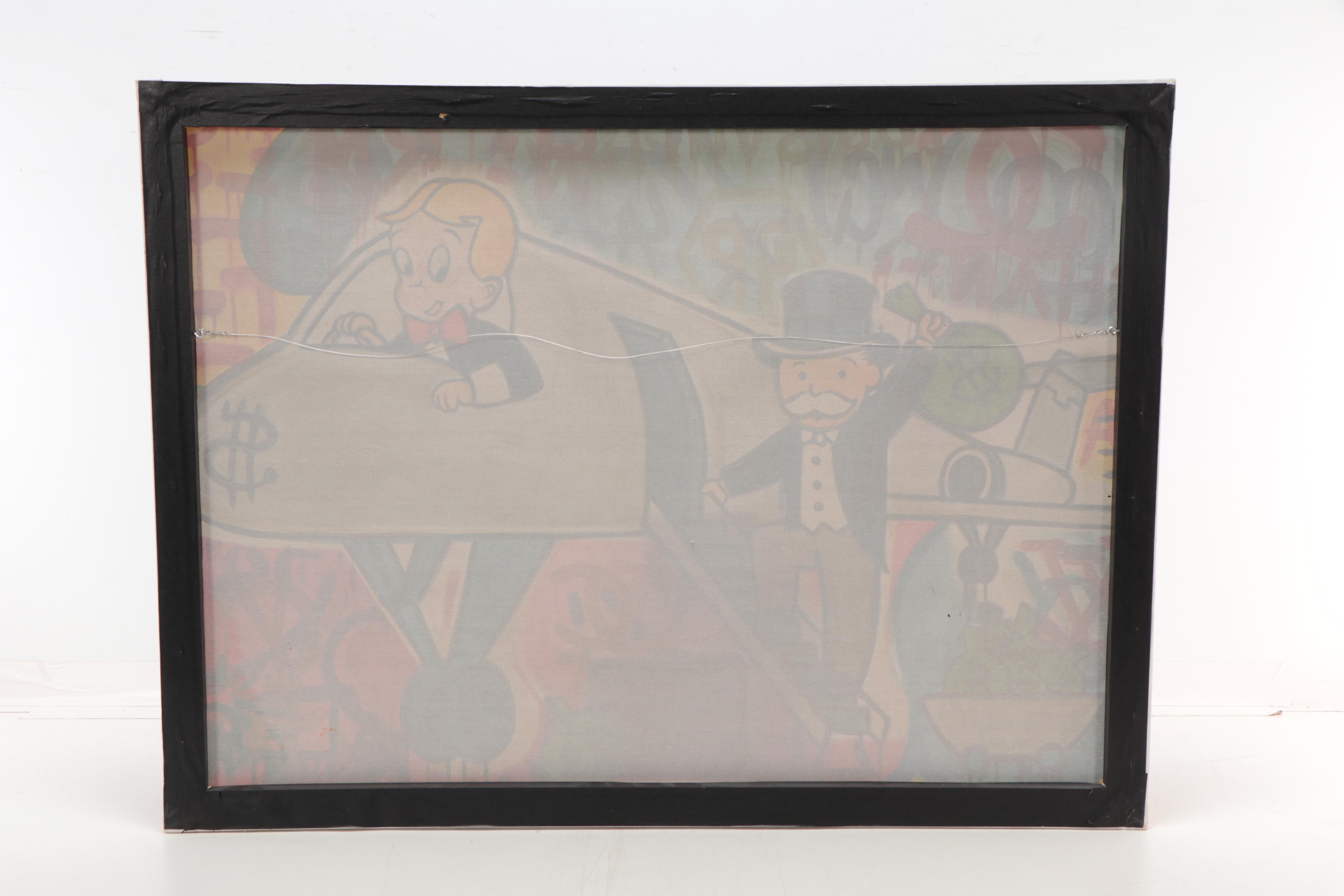 Embellished Giclée After Alec Monopoly "Airplane," 21st Century