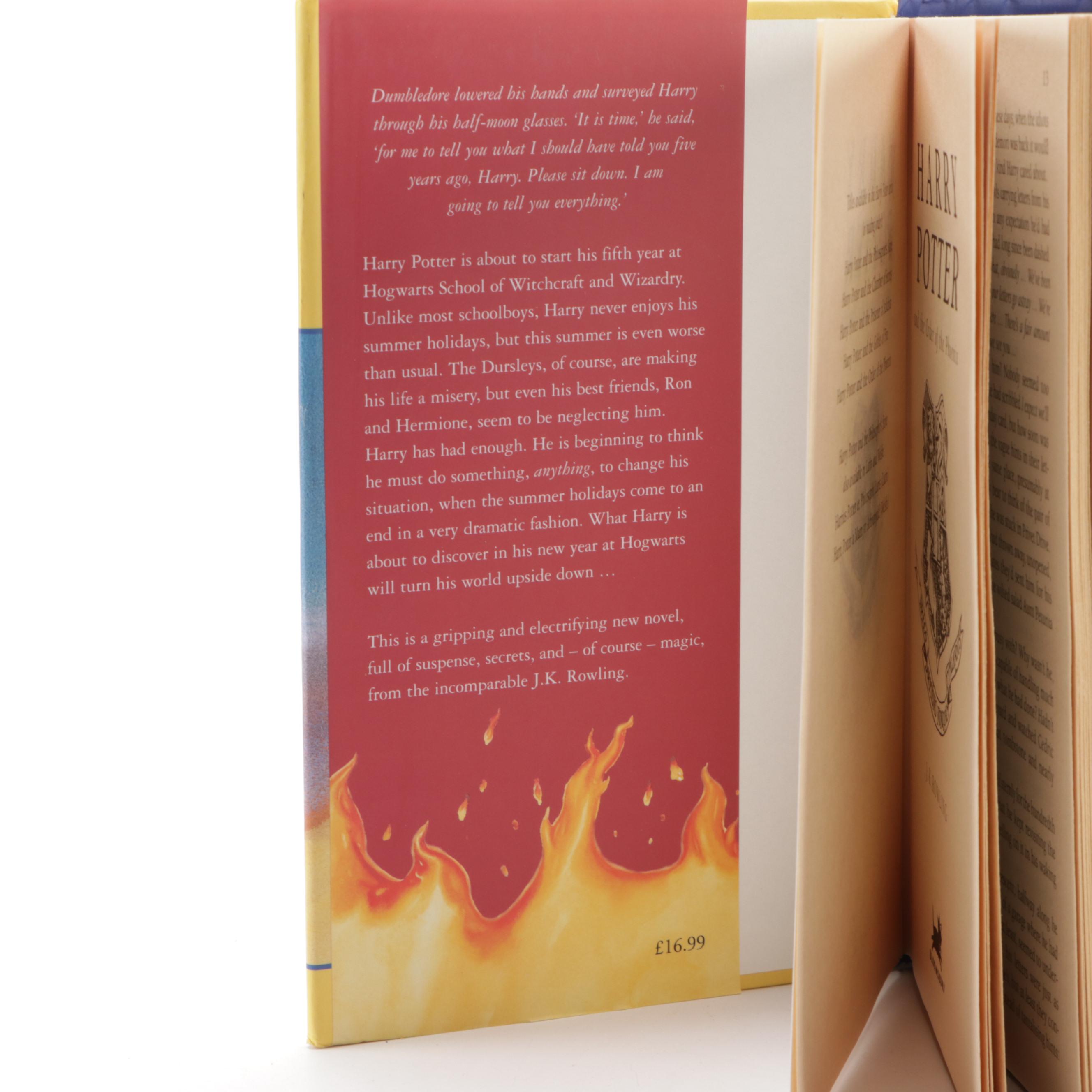 First UK Edition "Harry Potter and the Order of the Phoenix" by J. K. Rowling