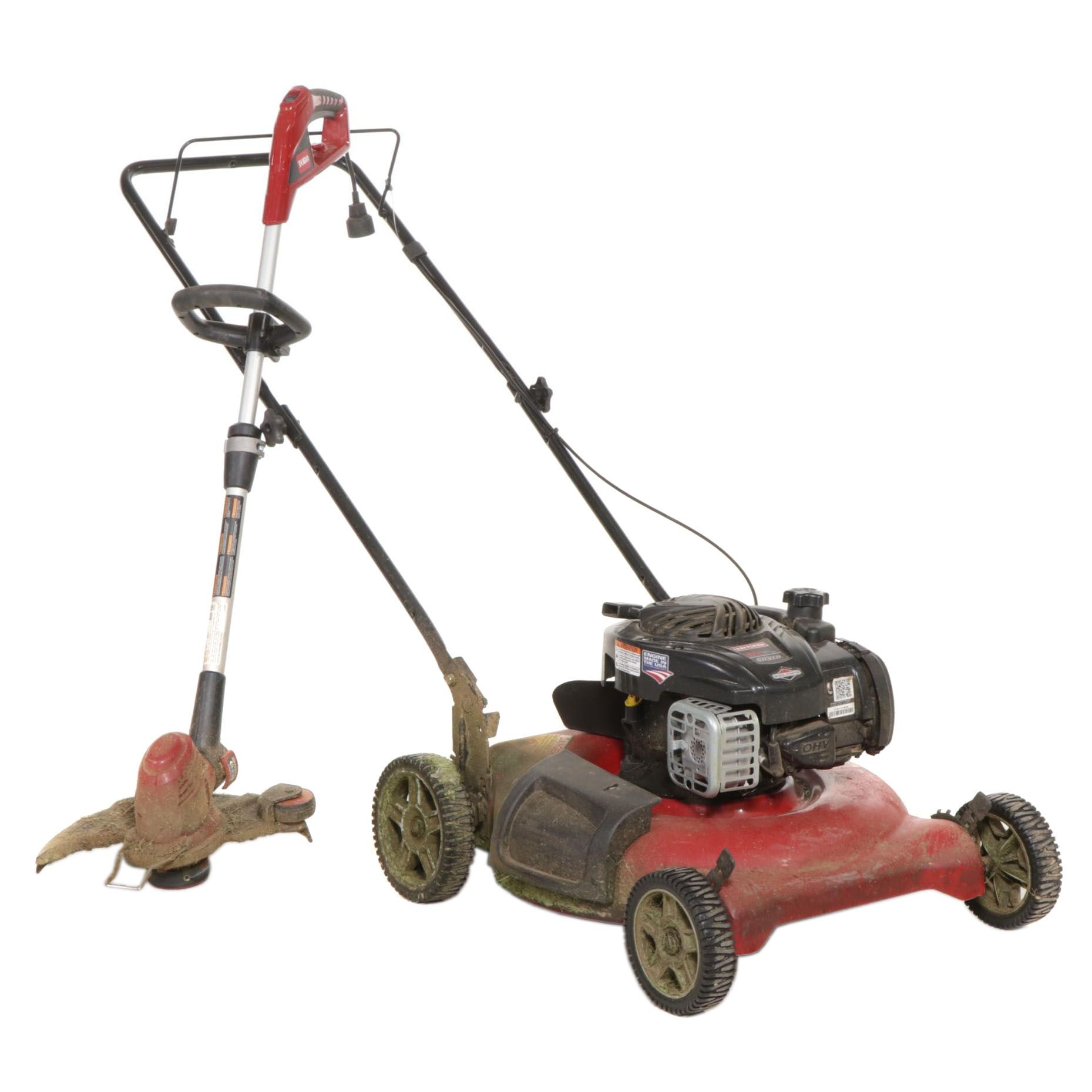 Craftsman 5.00 OHV Gas Powered Push Lawnmower with Toro Electric String Trimmer