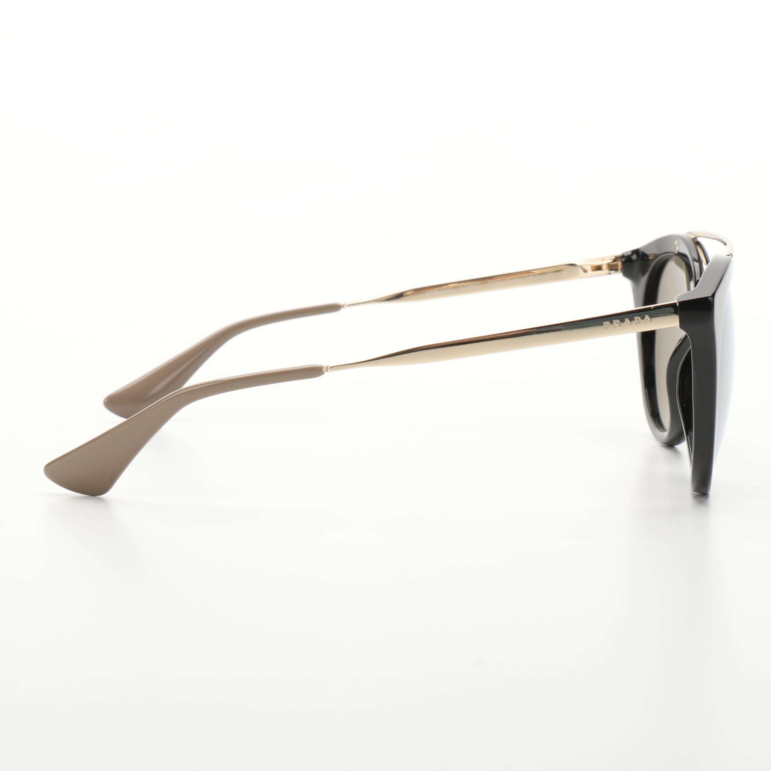 Prada SPR23S Double Bridge Round Sunglasses