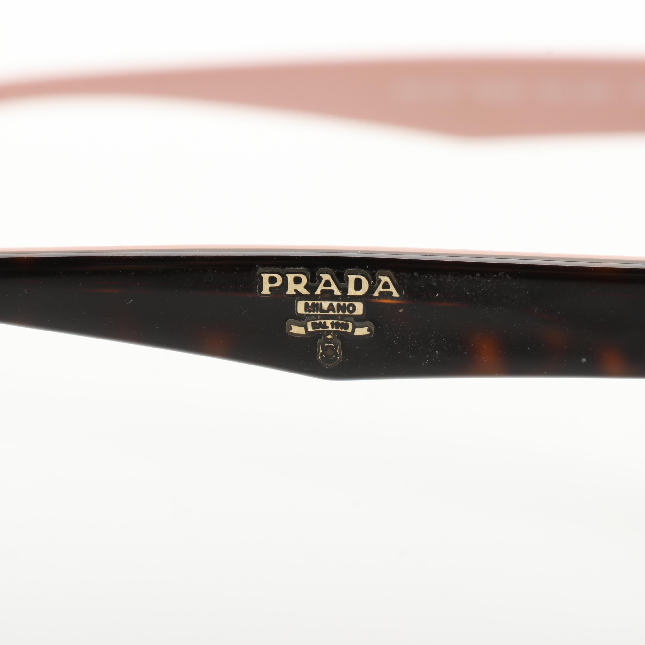 Prada SPR230 Havana Round Sunglasses with Case