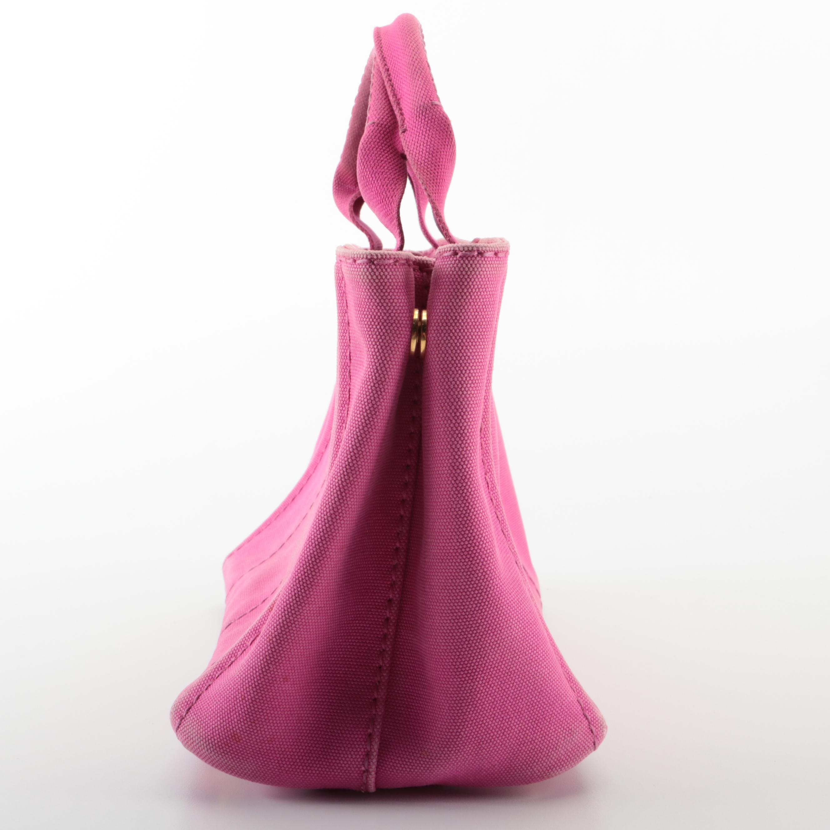 Prada Pink Canapa Canvas Tote
