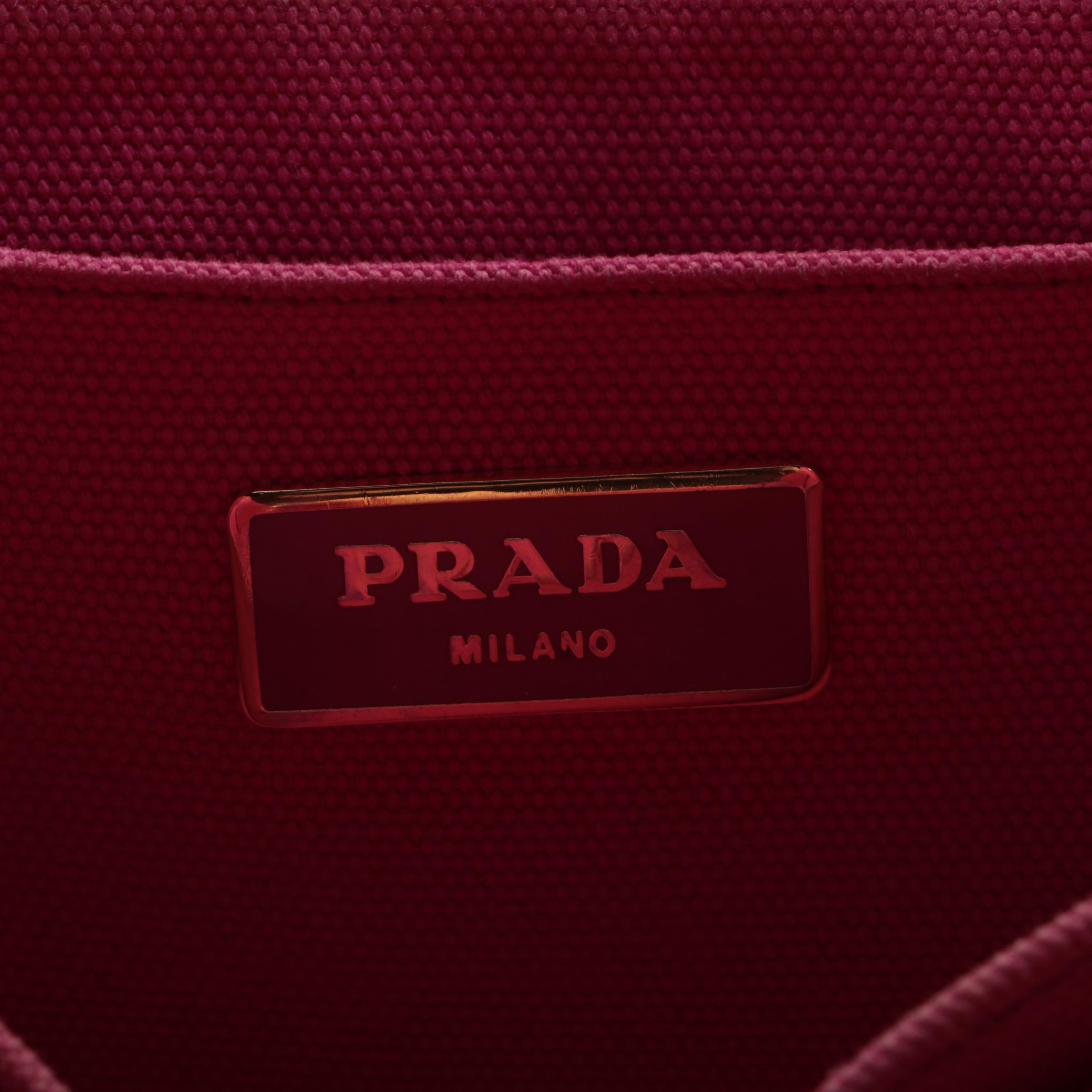 Prada Pink Canapa Canvas Tote