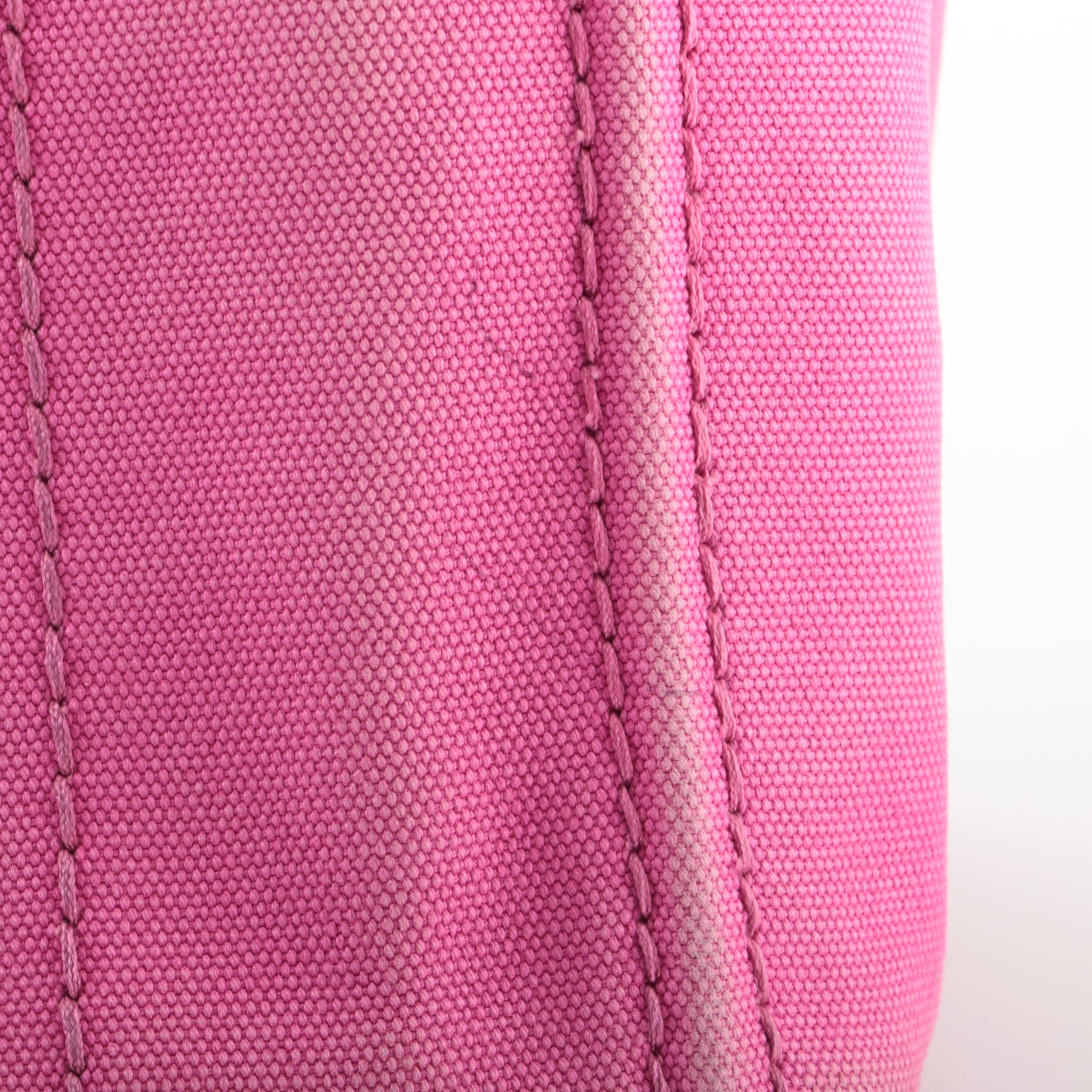 Prada Pink Canapa Canvas Tote