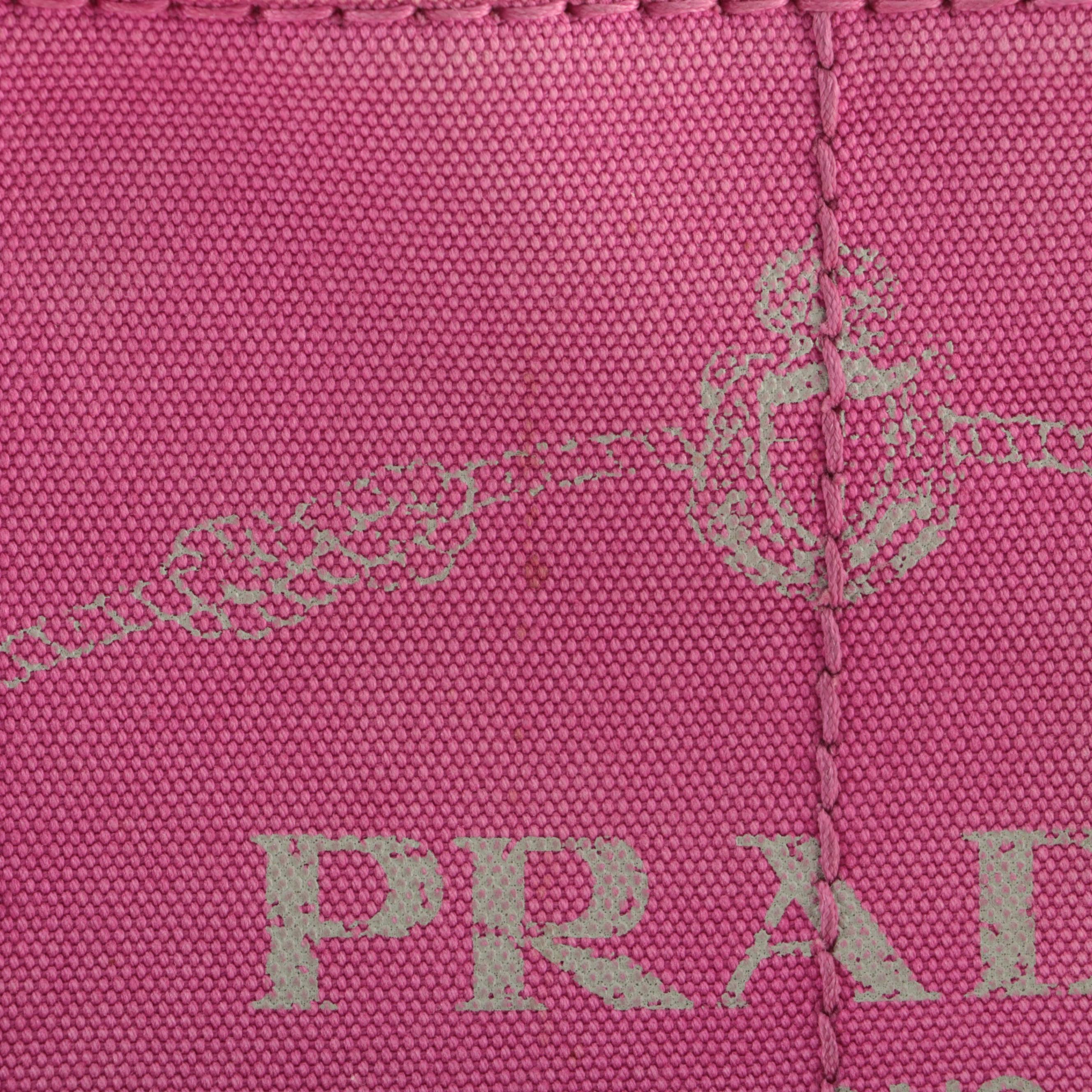 Prada Pink Canapa Canvas Tote