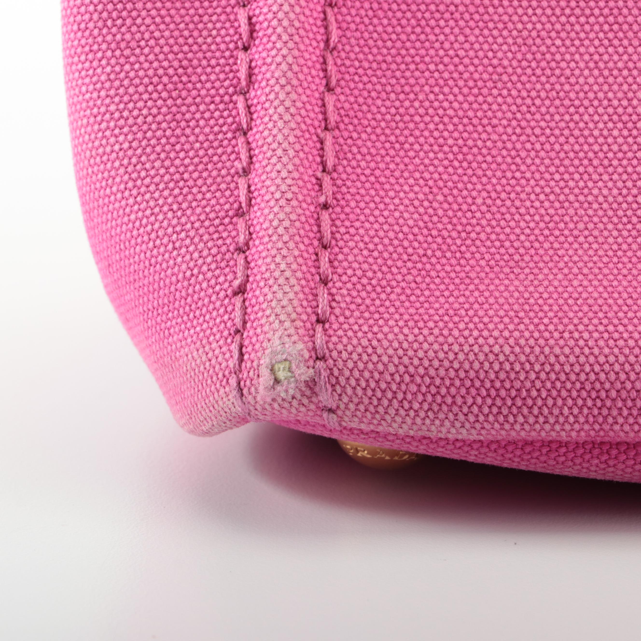 Prada Pink Canapa Canvas Tote