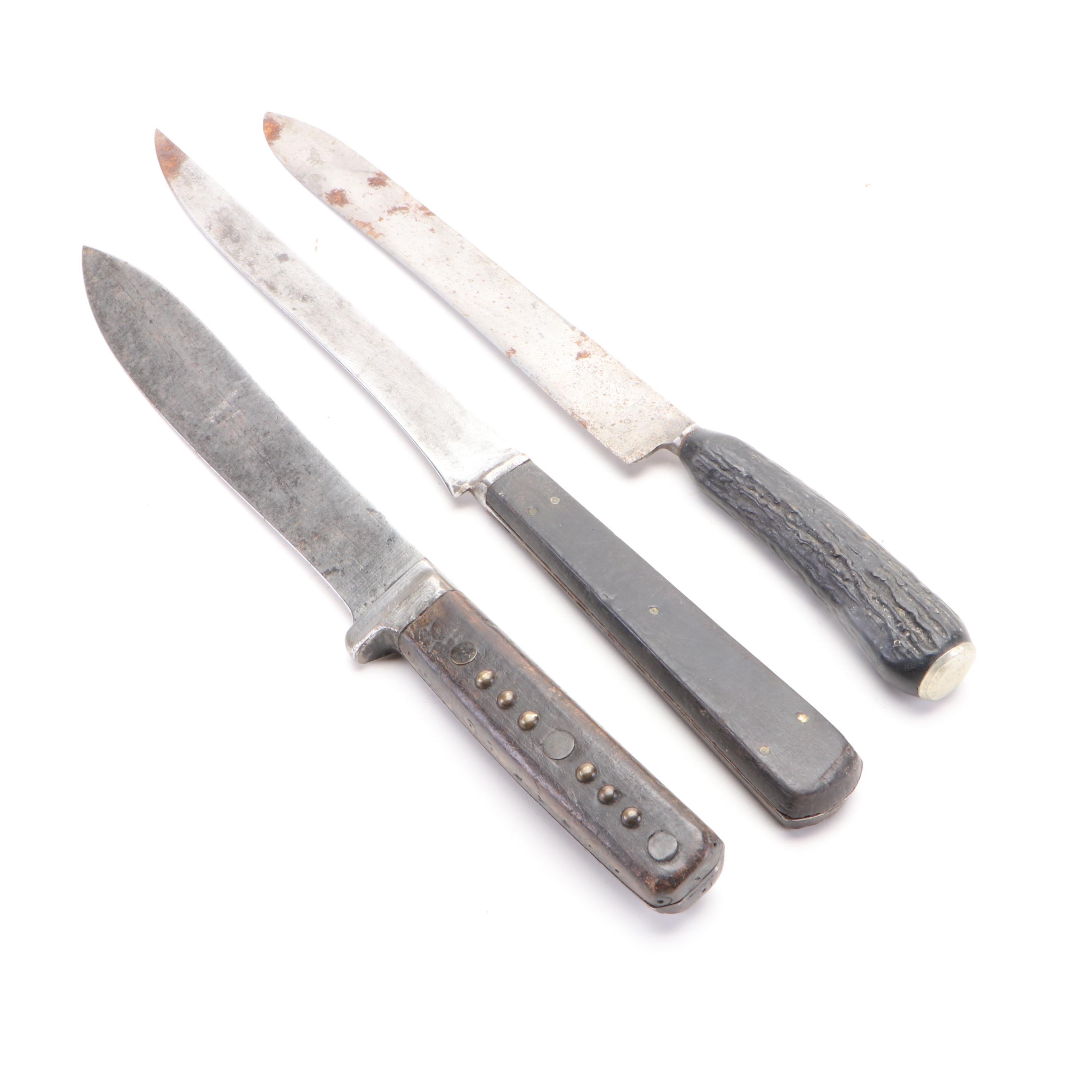 Klever Kleever Multi-Purpose Cleaver with Other Kitchen Knives, 20th Century