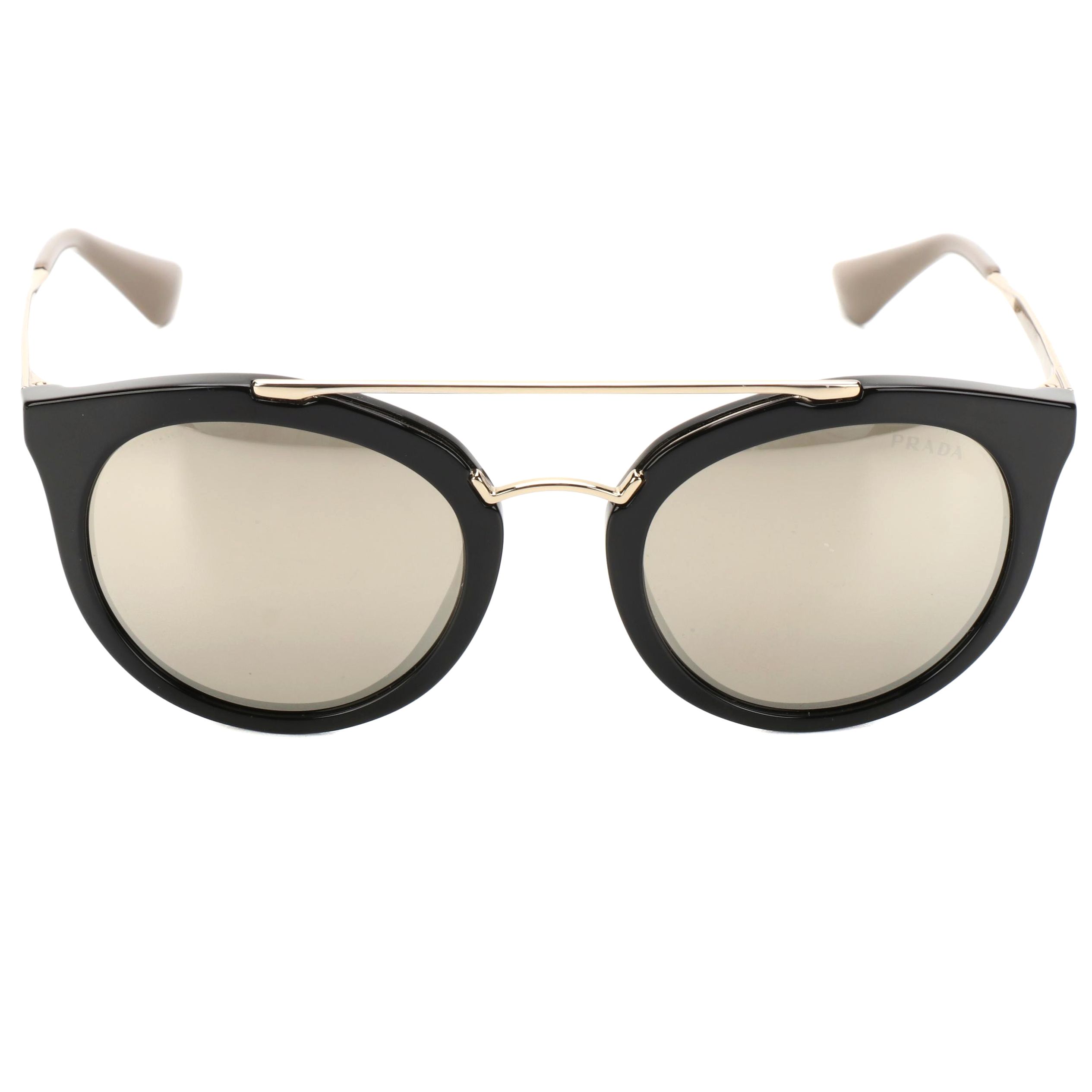 Prada SPR23S Double Bridge Round Sunglasses