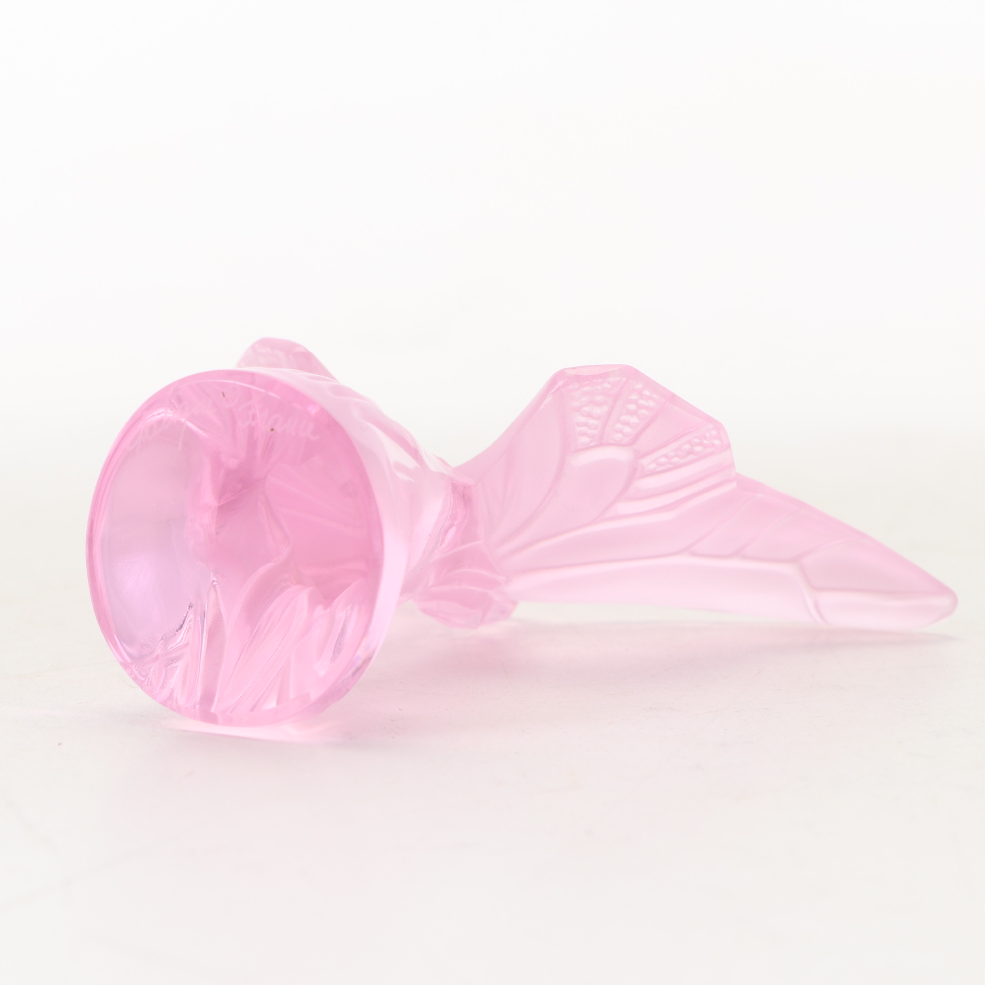 Lalique "Frog Jumping" Opalescent Green Figurine with Other Lalique Figurine