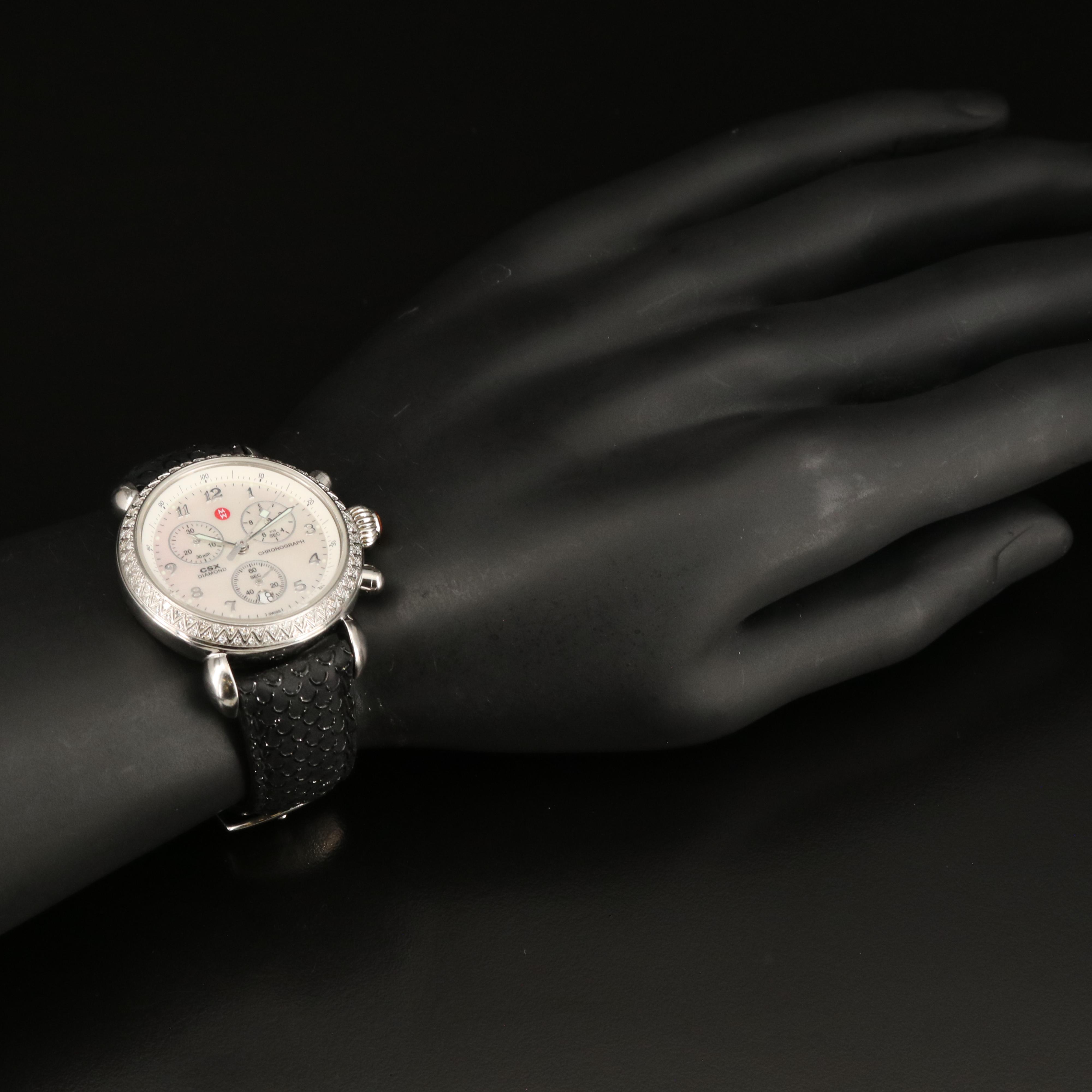 Michele CSX Diamond Chronograph Watch