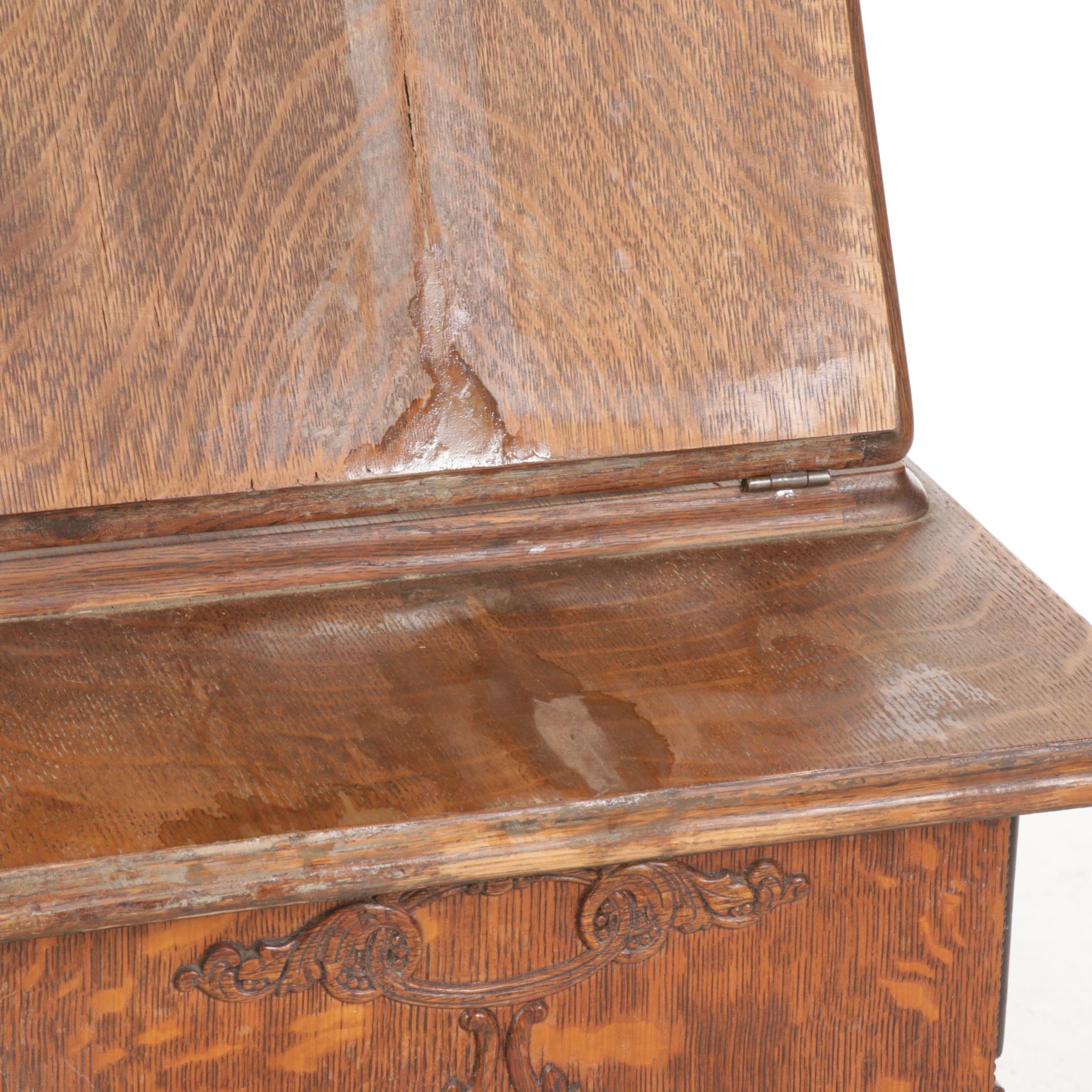 Singer Class 66 Electric Sewing Machine with Original Oak Treadle Cabinet, 1912