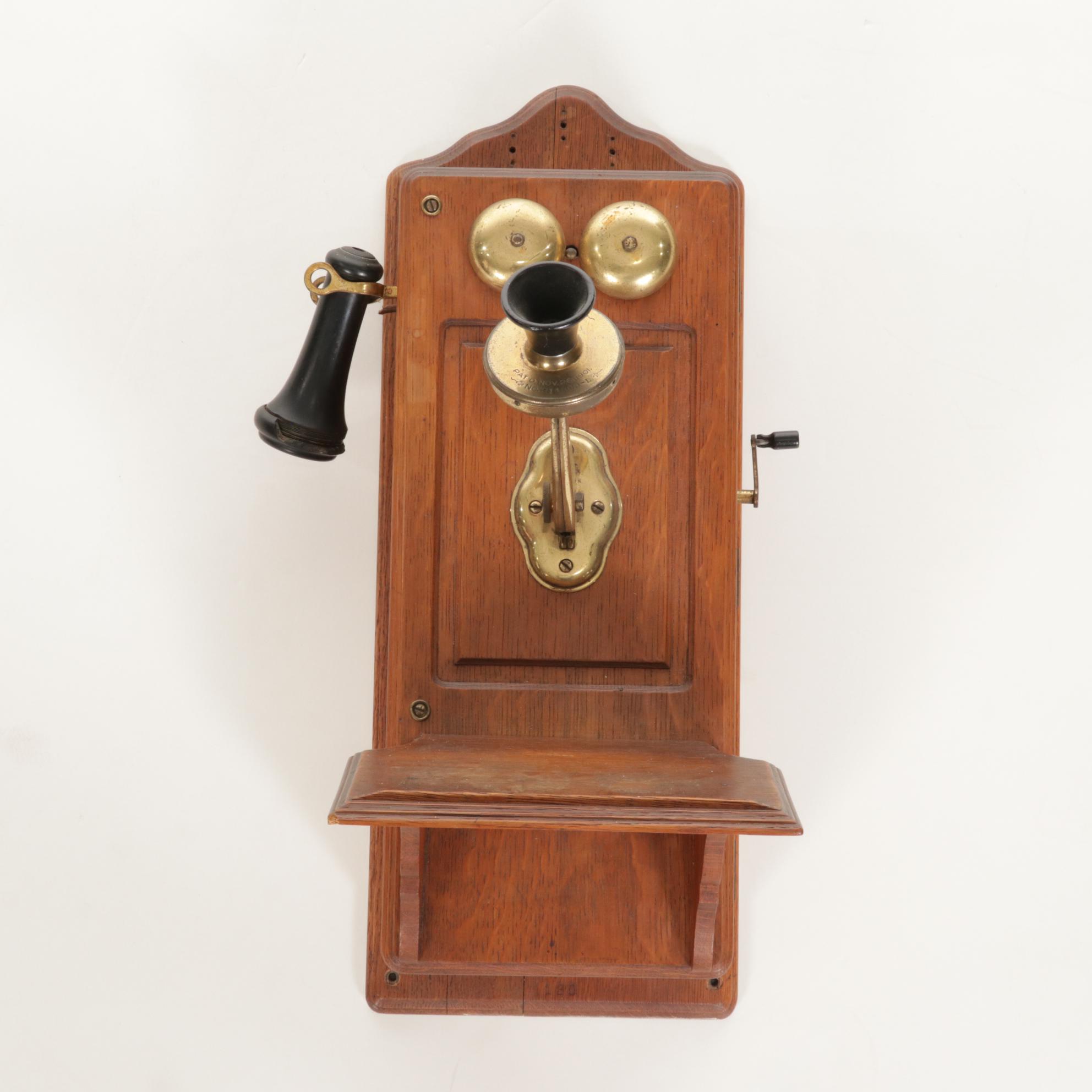 Kellogg Cathederal Top Crank Wall Telephone, Early 20th Century