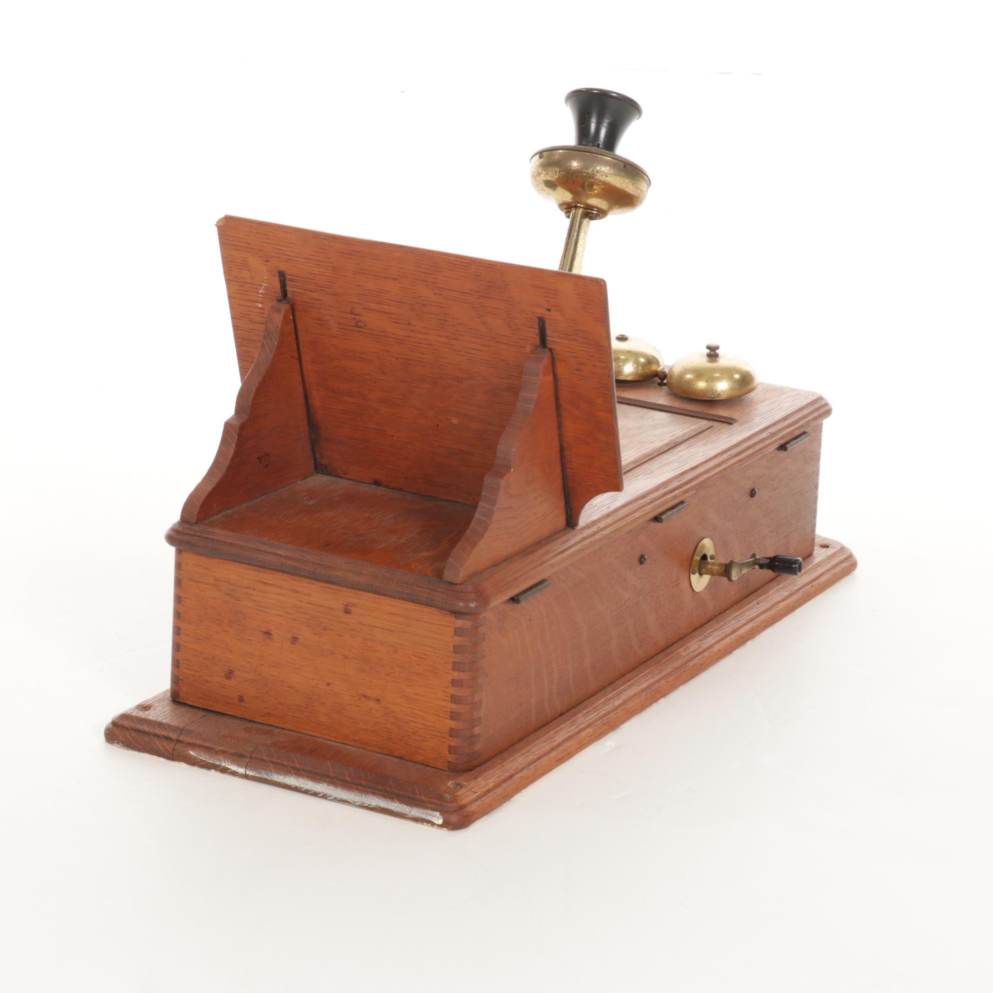 Kellogg Cathederal Top Crank Wall Telephone, Early 20th Century