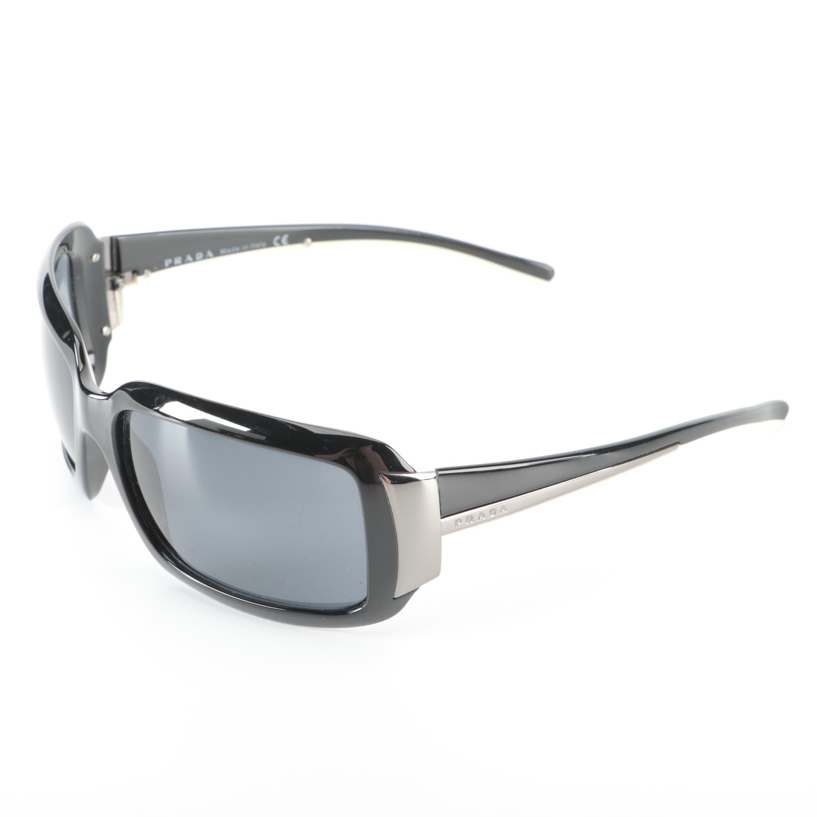 Prada SPR 01H Wrap Sunglasses with Case