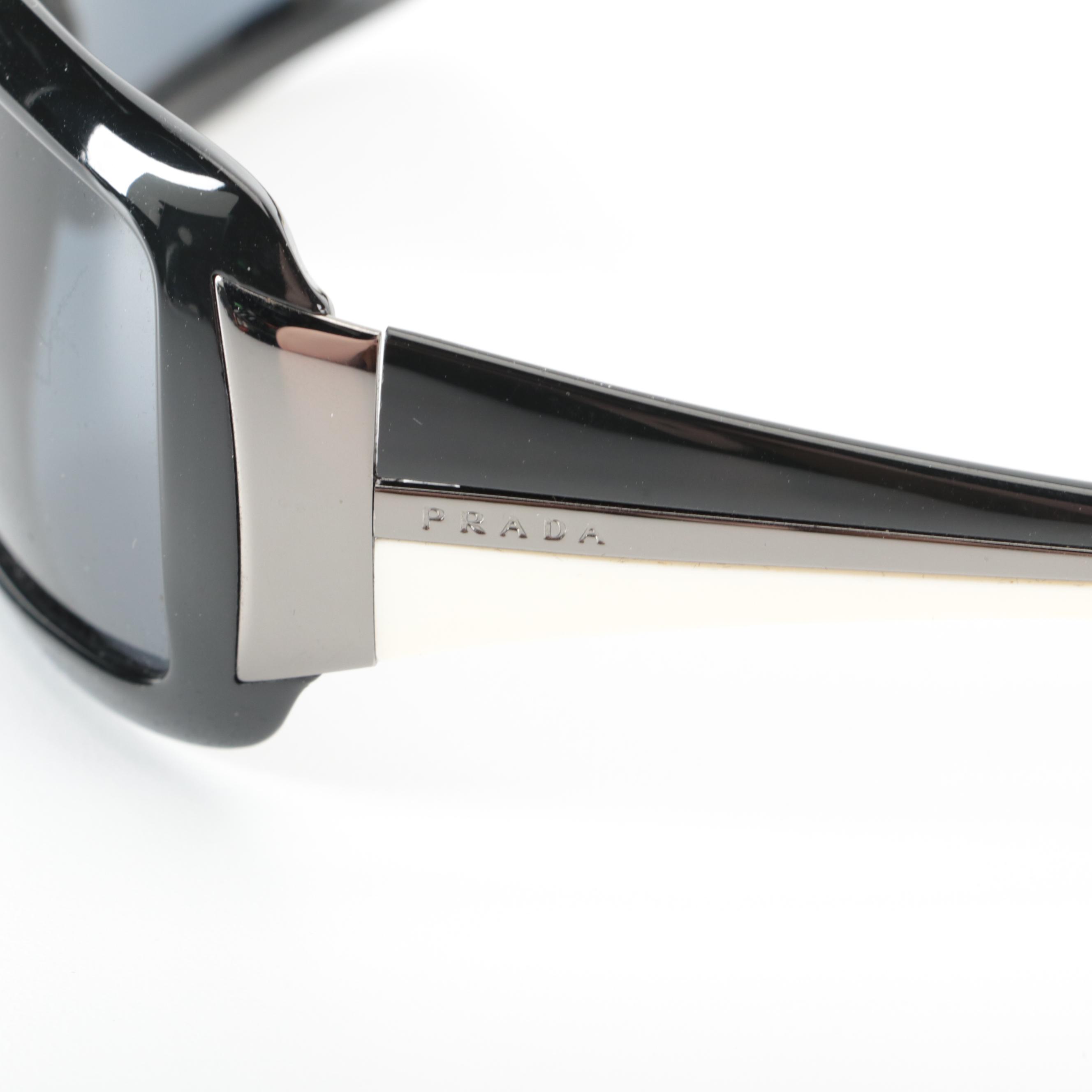 Prada SPR 01H Wrap Sunglasses with Case