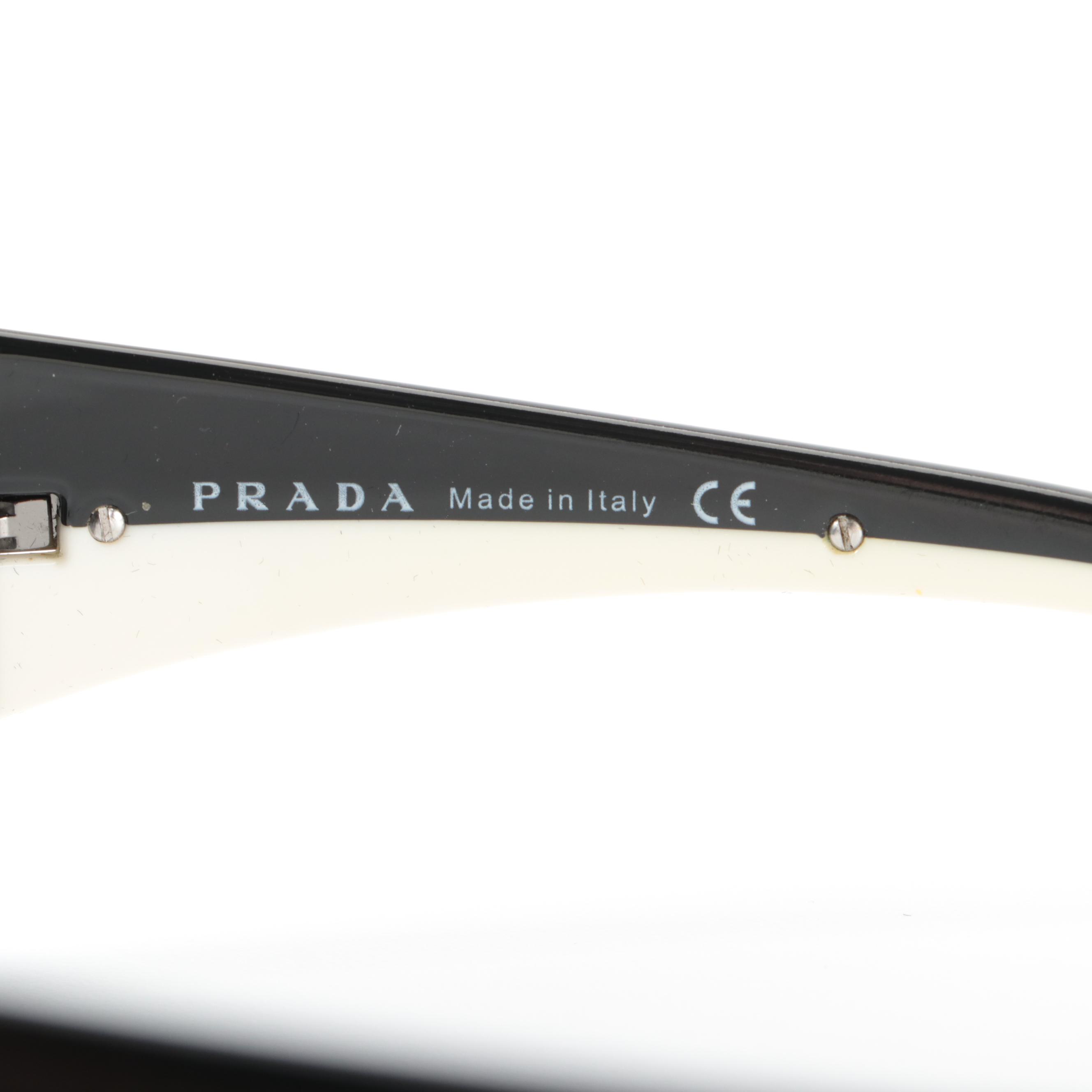Prada SPR 01H Wrap Sunglasses with Case