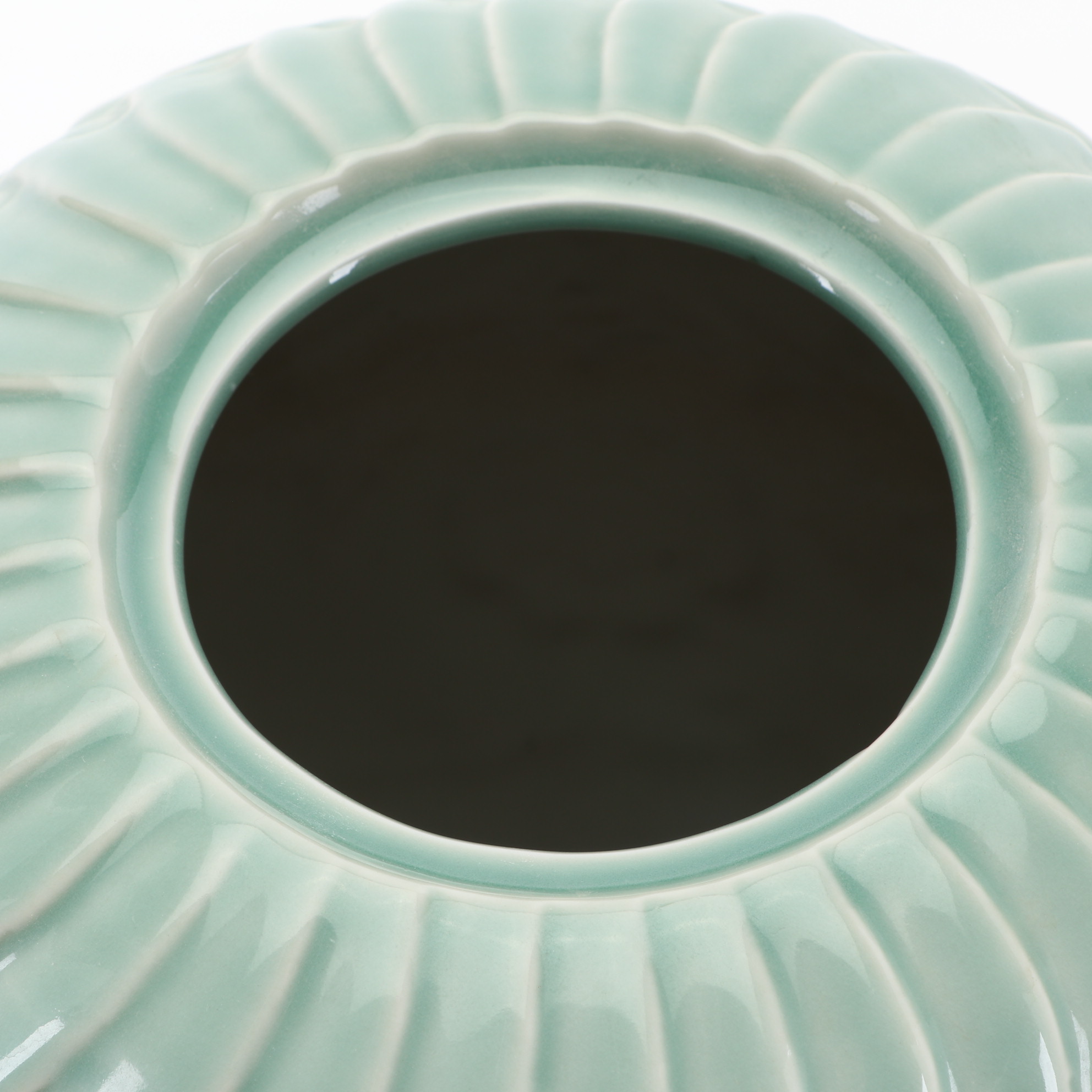 Chinese Celadon Porcelain Ginger Jar and Stand