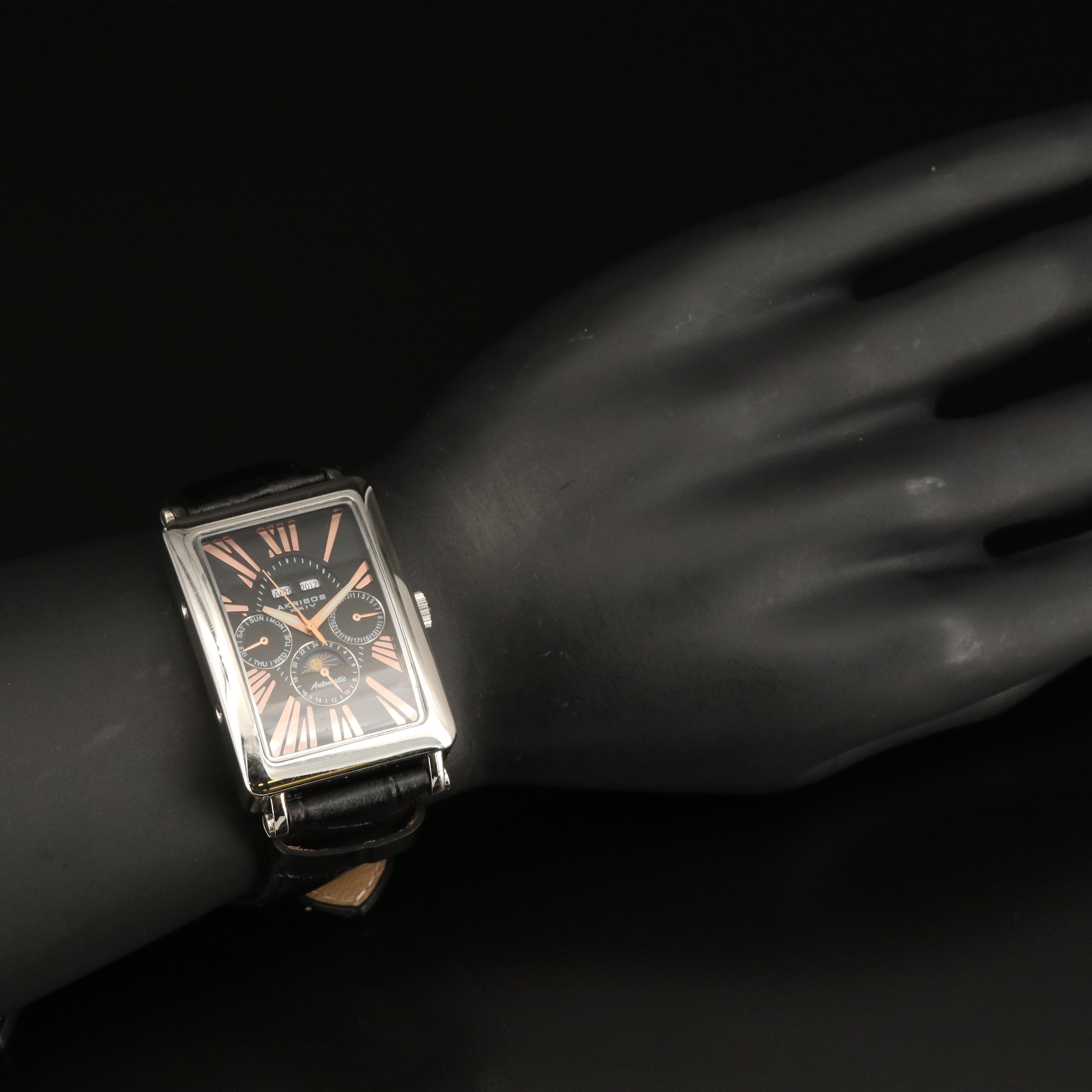 Akribos XXIV Complication Stainless Steel Watch