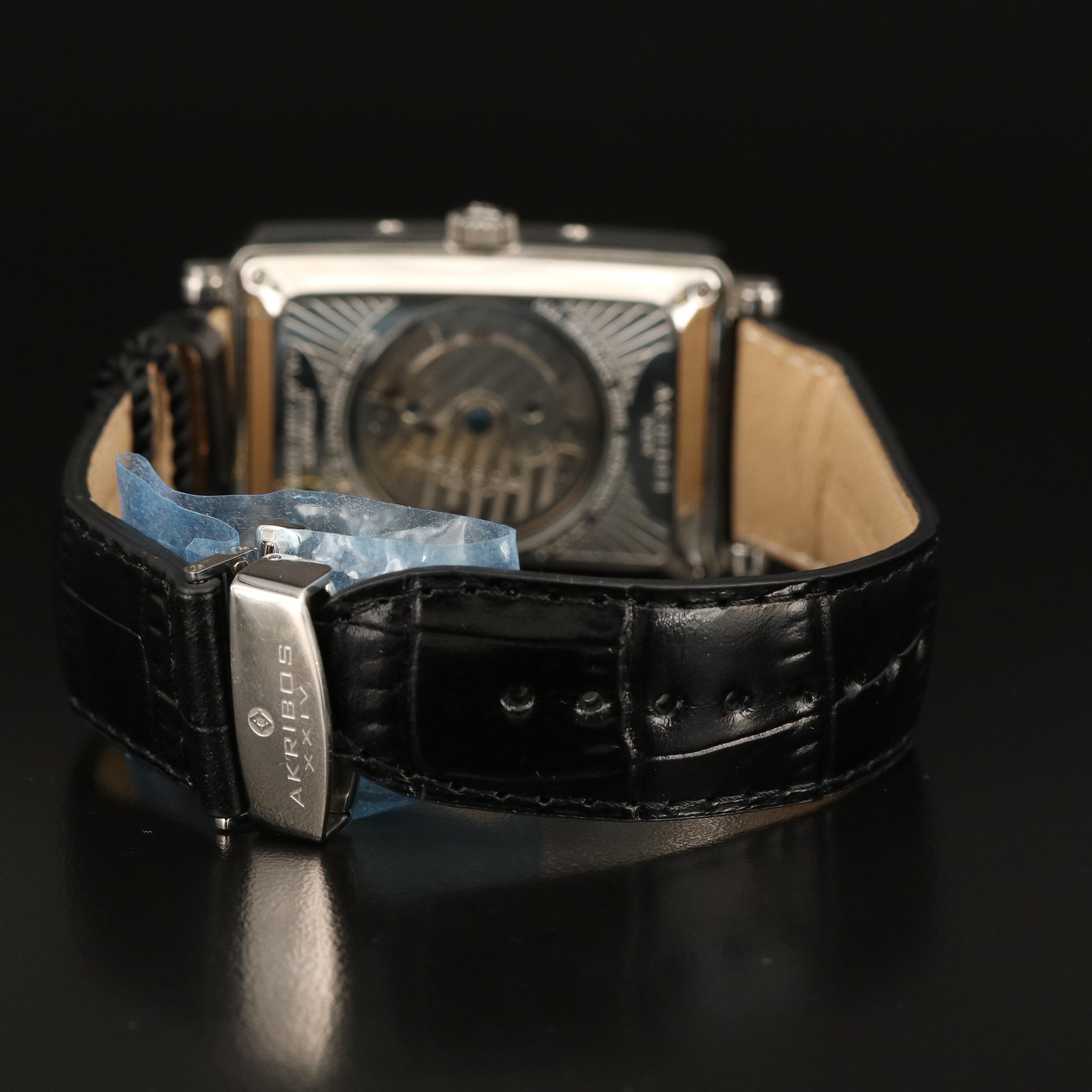 Akribos XXIV Complication Stainless Steel Watch