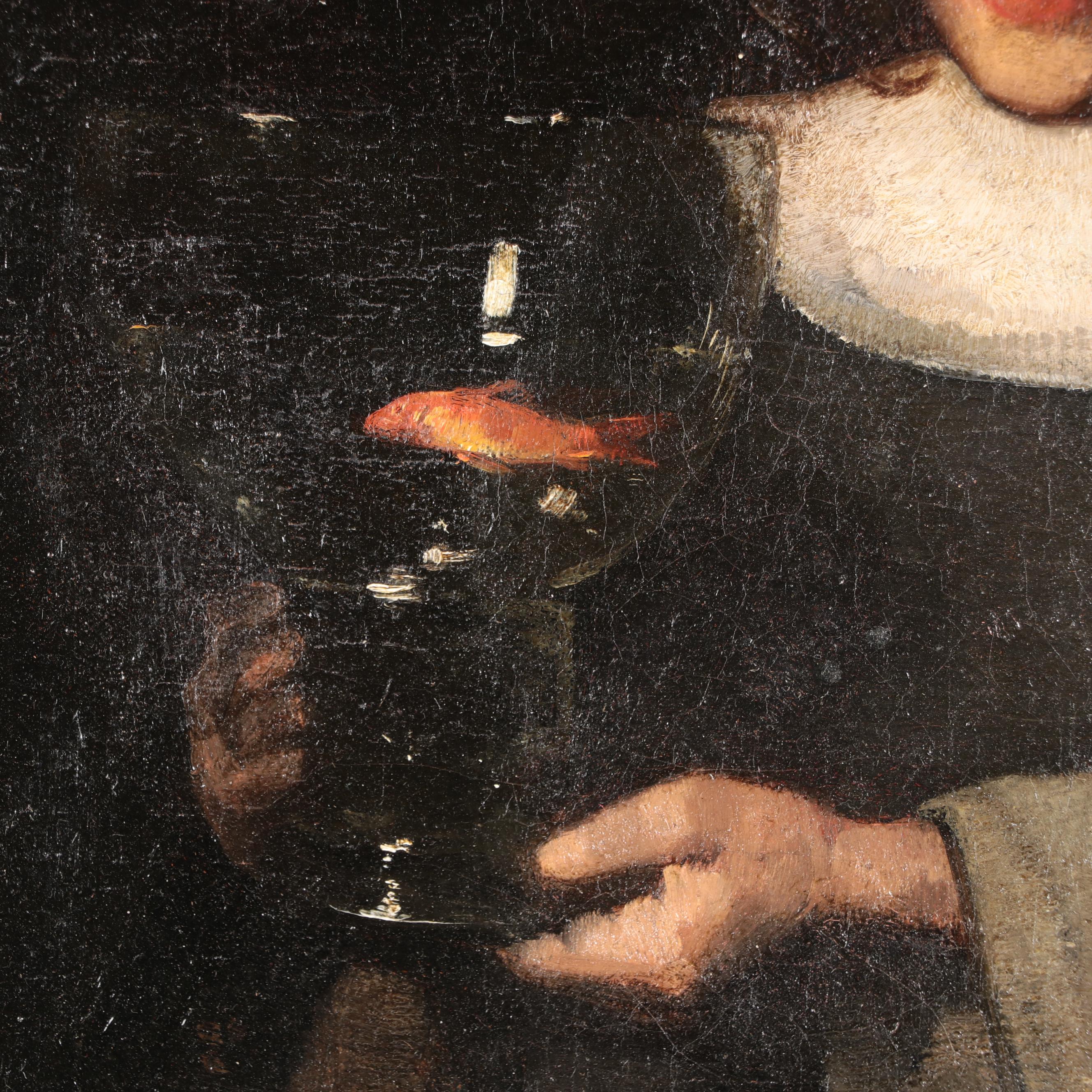 Willem van den Berg Oil Painting "Child with Fishbowl"