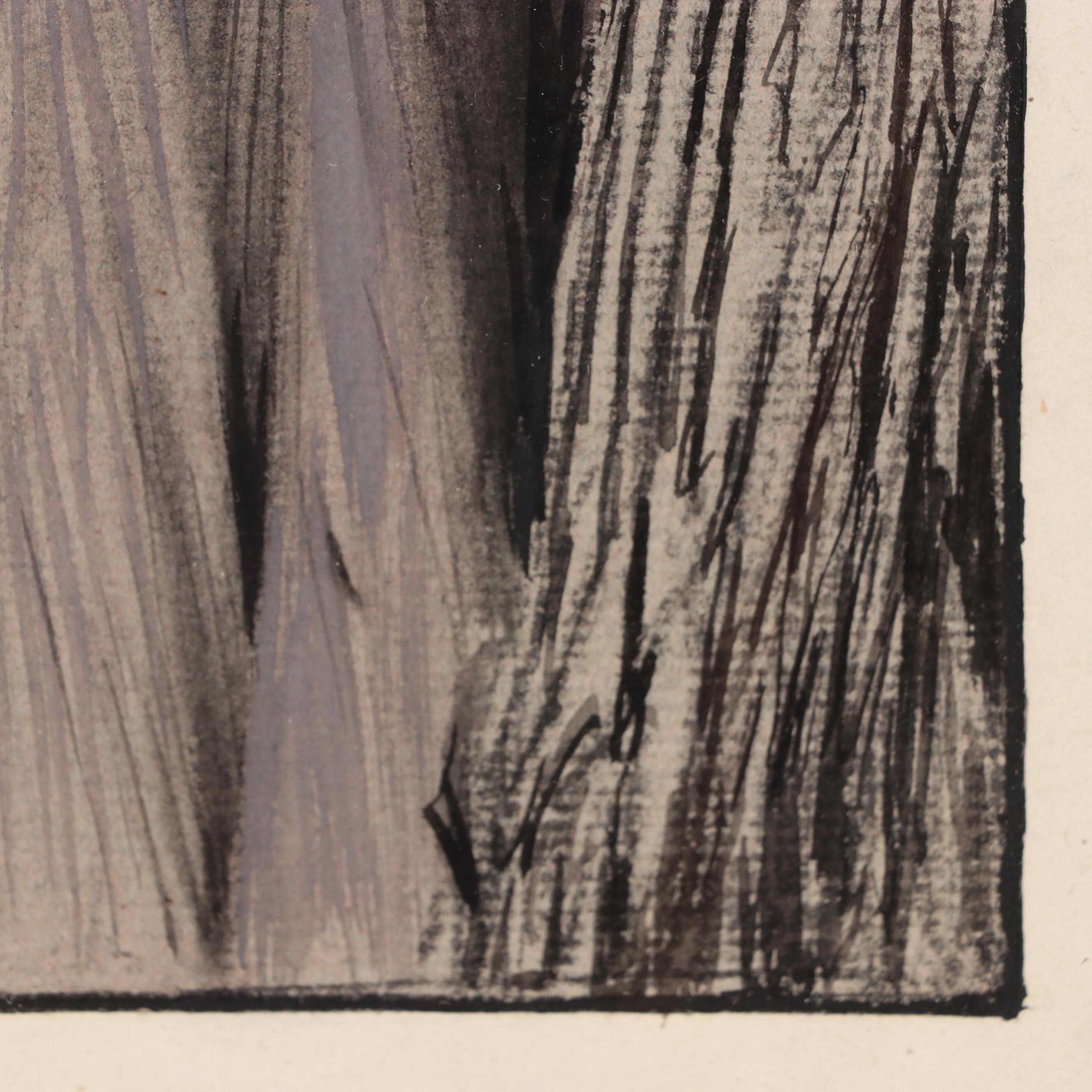 Frank DuMond Mixed Media Painting "Joan of Arc From Mark Twain," Circa 1906