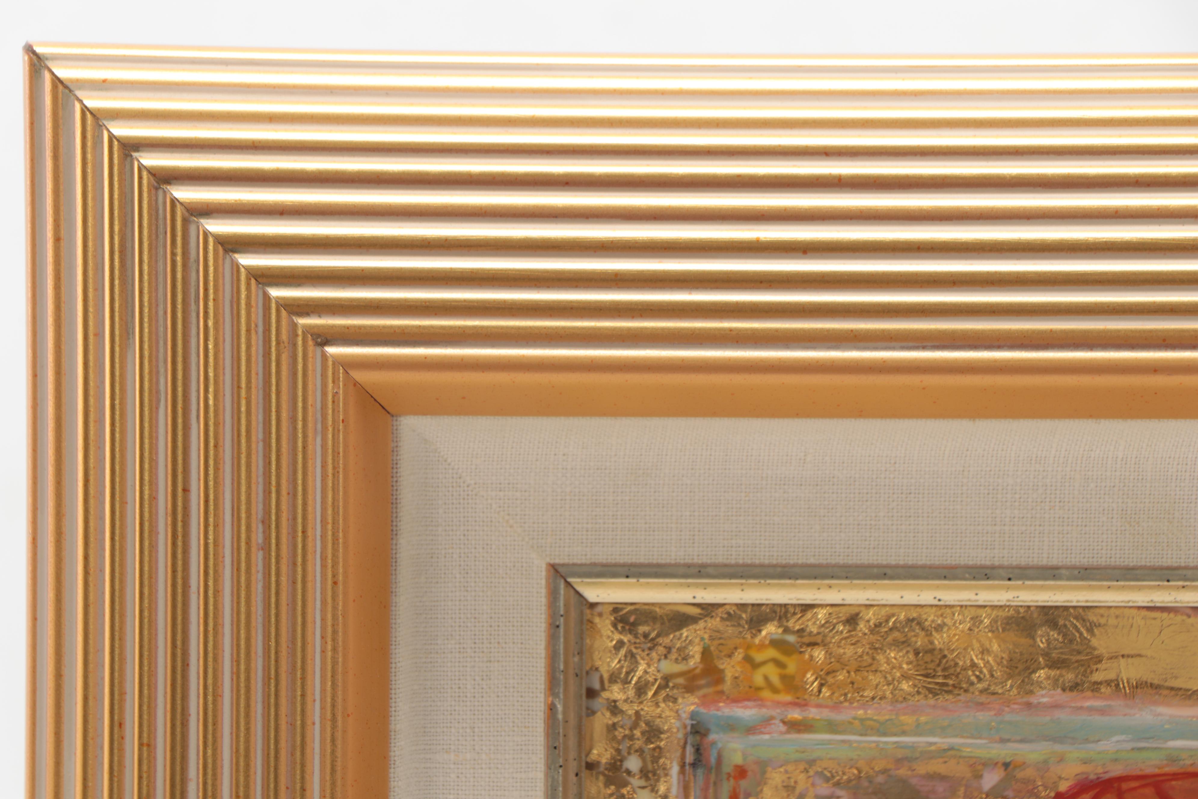 Edna Hibel Girl's Portrait Mixed Media Painting on Porcelain