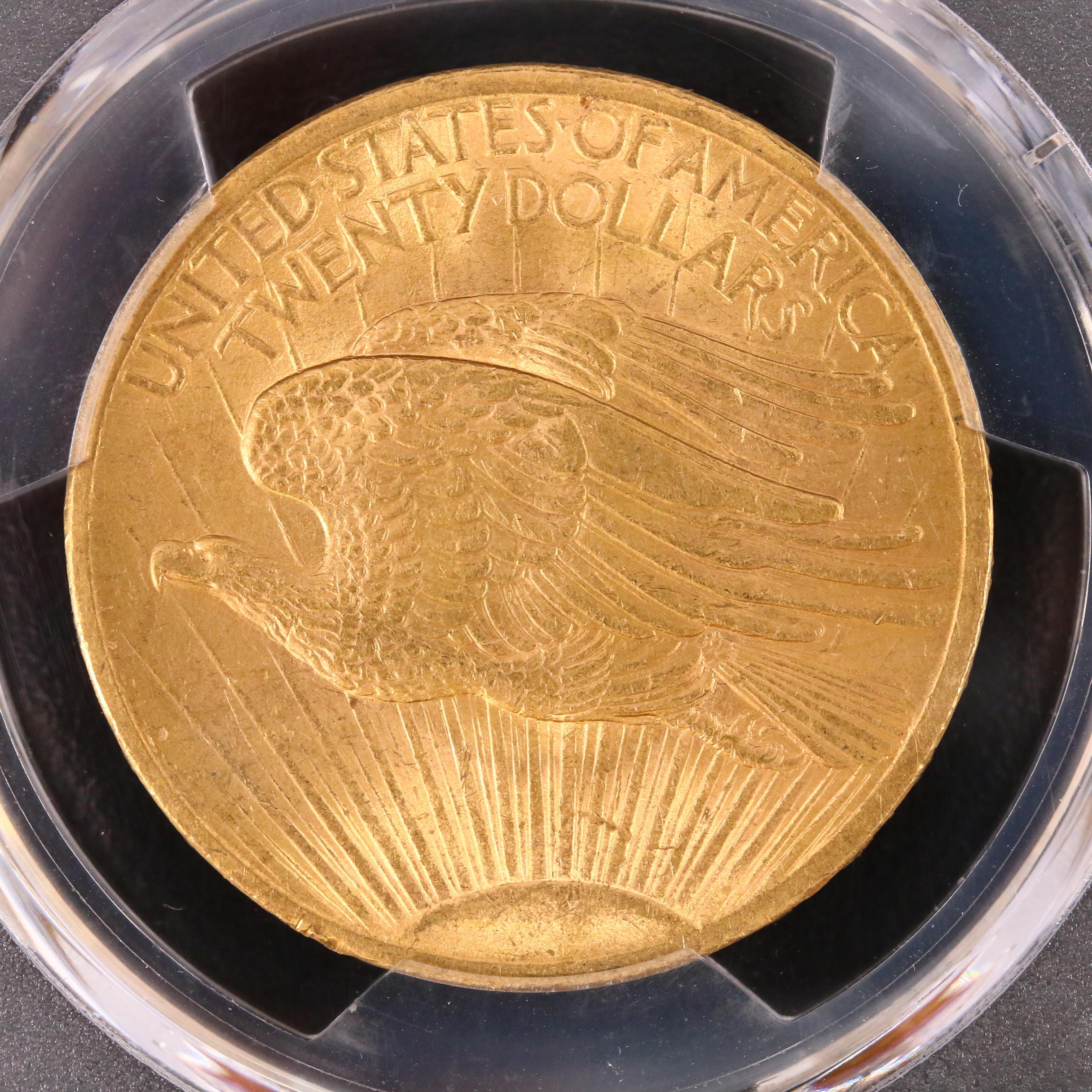 PCGS Graded MS64 1908 "No Motto" Saint Gaudens $20 Gold Coin