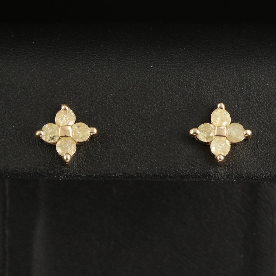 14K 1.28 CTW Diamond Stud Earrings