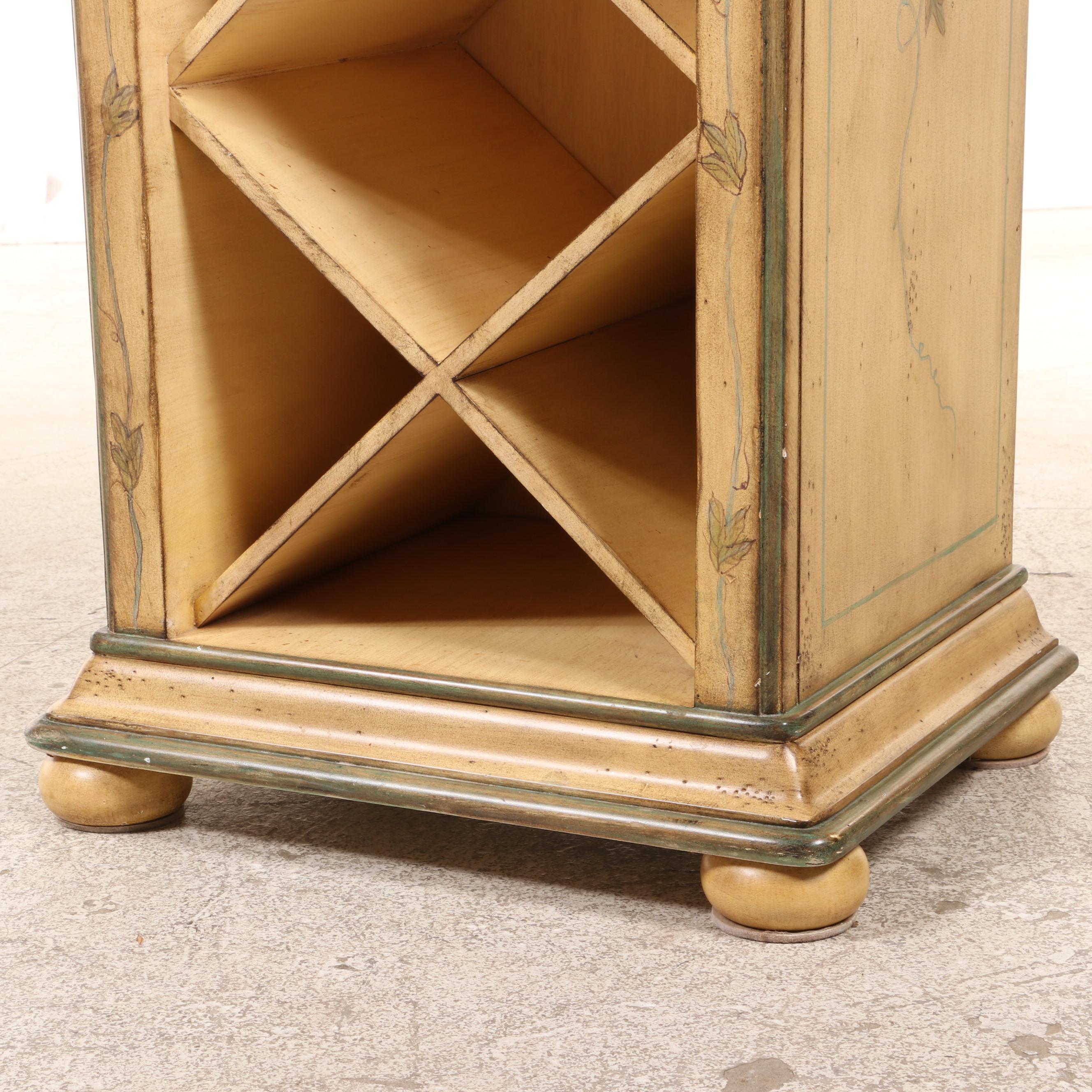 Paint-Decorated Ten-Bottle Wine Cabinet