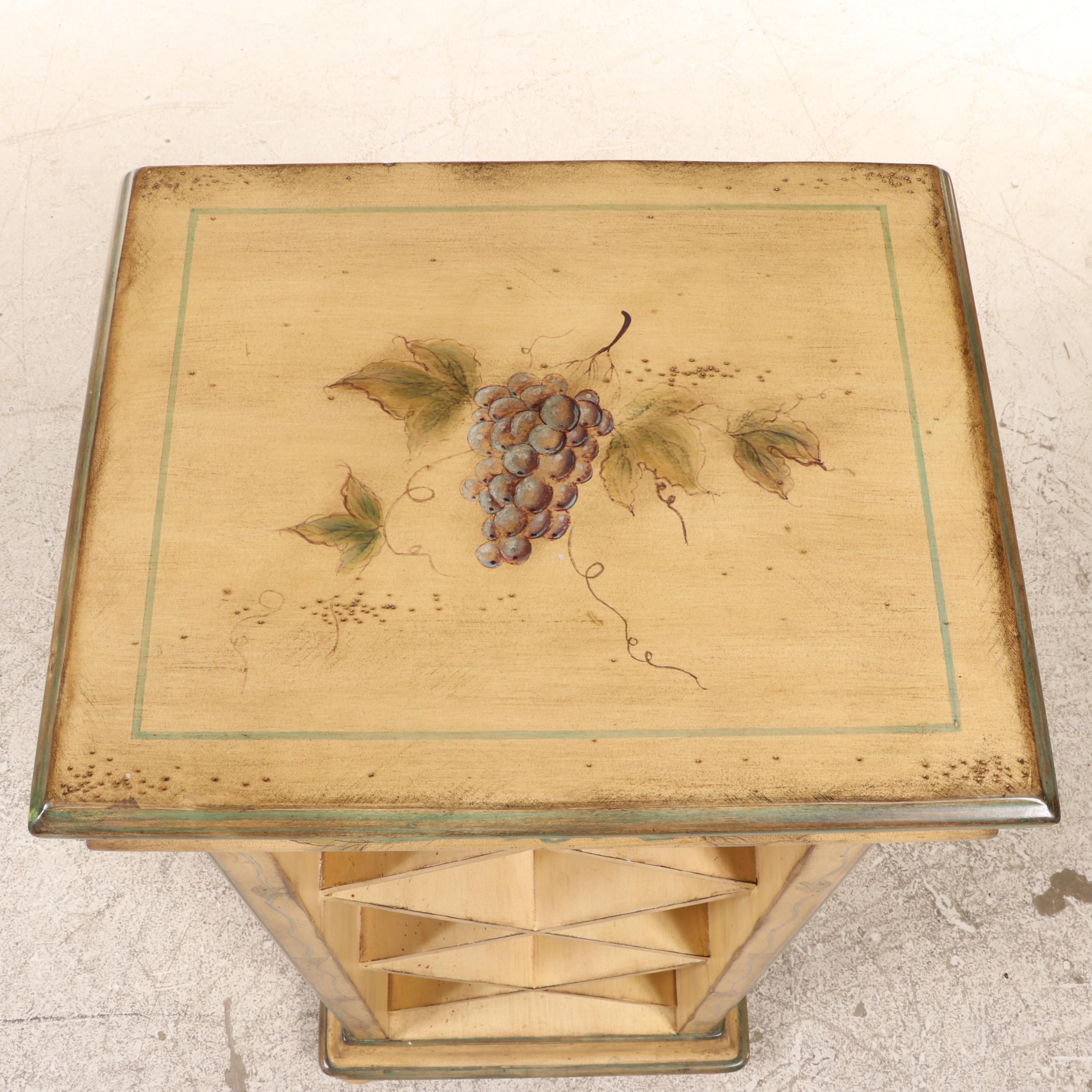 Paint-Decorated Ten-Bottle Wine Cabinet